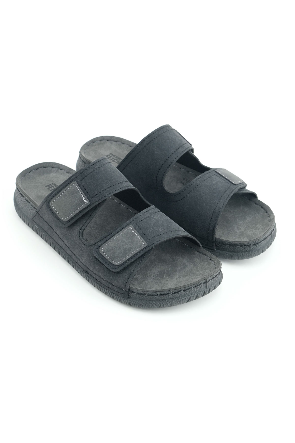 Yazlık Erkek Suni Deri Rahat İç Taban İki Cırtlı Kemer Ayarlanabilir Günlük Terlik - Görsel 4