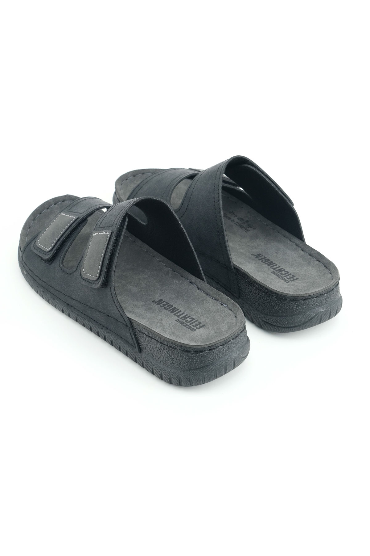 Yazlık Erkek Suni Deri Rahat İç Taban İki Cırtlı Kemer Ayarlanabilir Günlük Terlik - Görsel 5