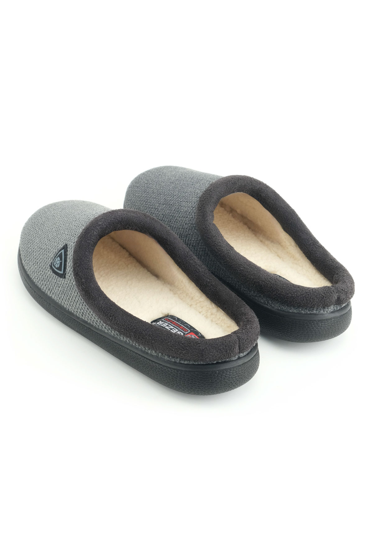 Erkek Kışlık Peluşlu Rahat İç Taban PU Alt Taban Ev Bahçe Gondol Terlik - Görsel 5