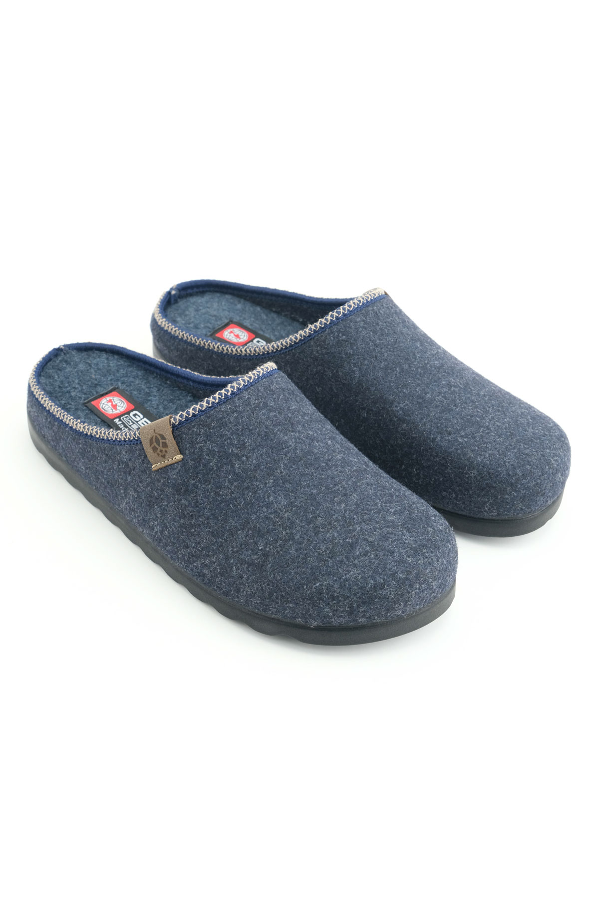 Erkek Kışlık Keçe Rahat İç Taban PU Alt Taban Ev Bahçe Gondol Terlik - Görsel 4