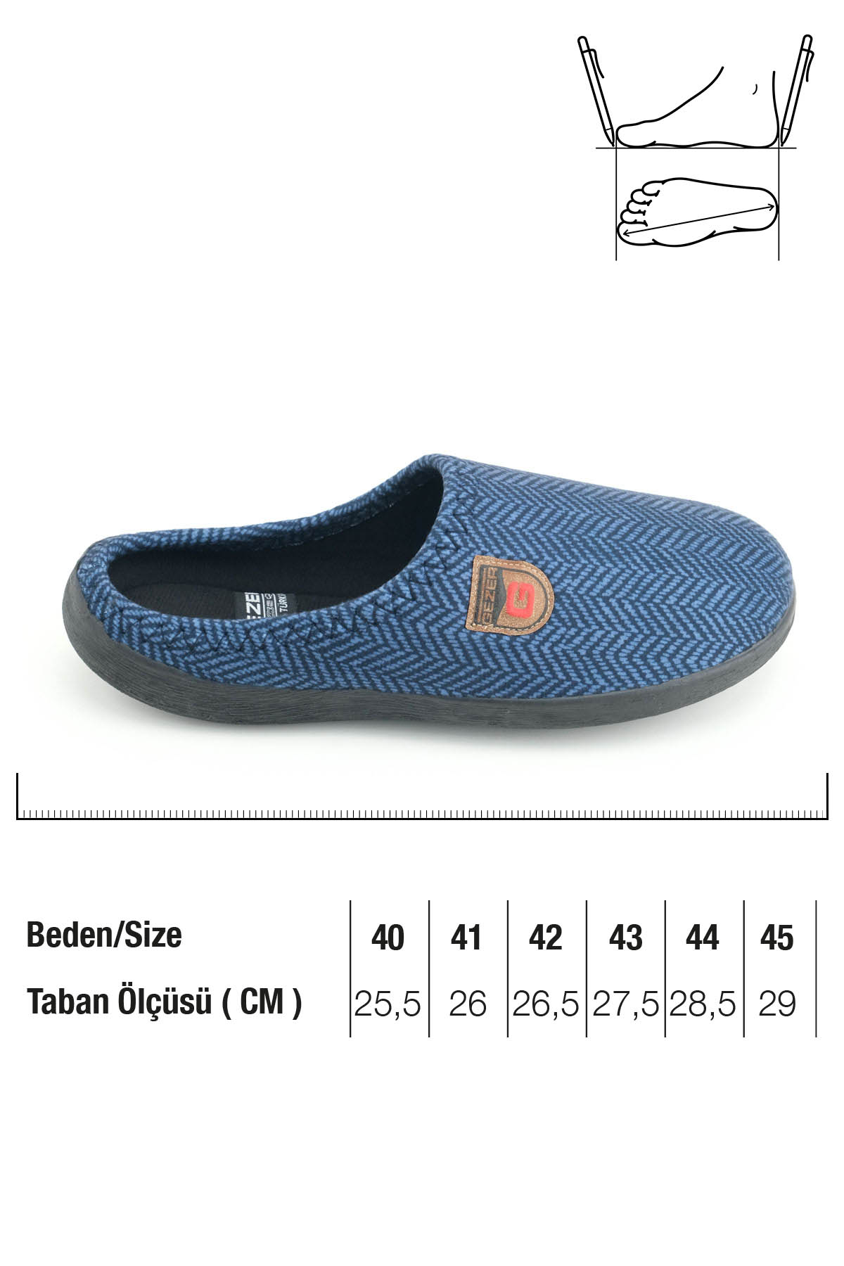 Erkek Kışlık Rahat Taban Ev Bahçe Terlik - Görsel 3