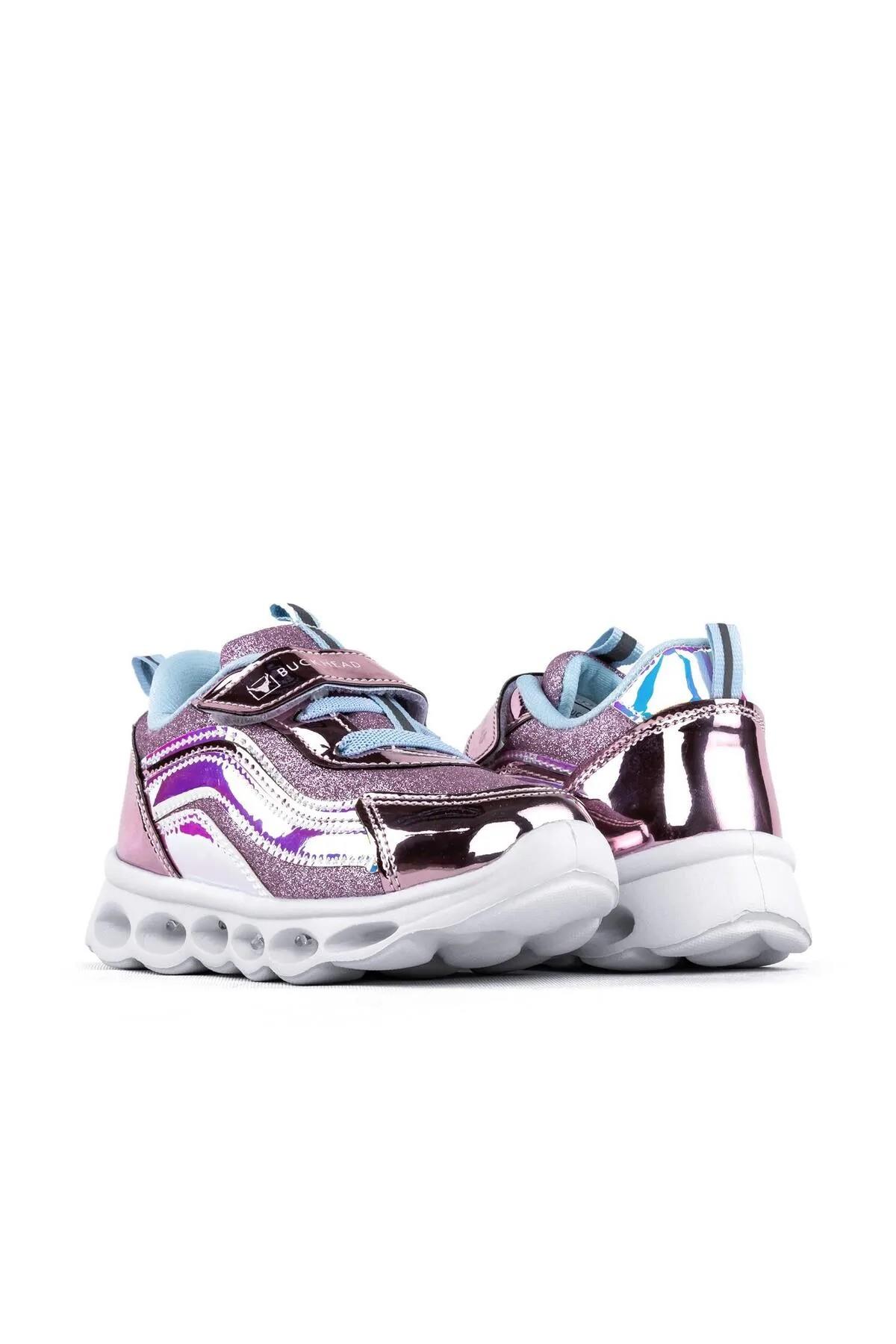 BUCK4246-088 Trio Shiny Hologram Kız Çocuk Günlük Spor Ayakkabı - Görsel 7