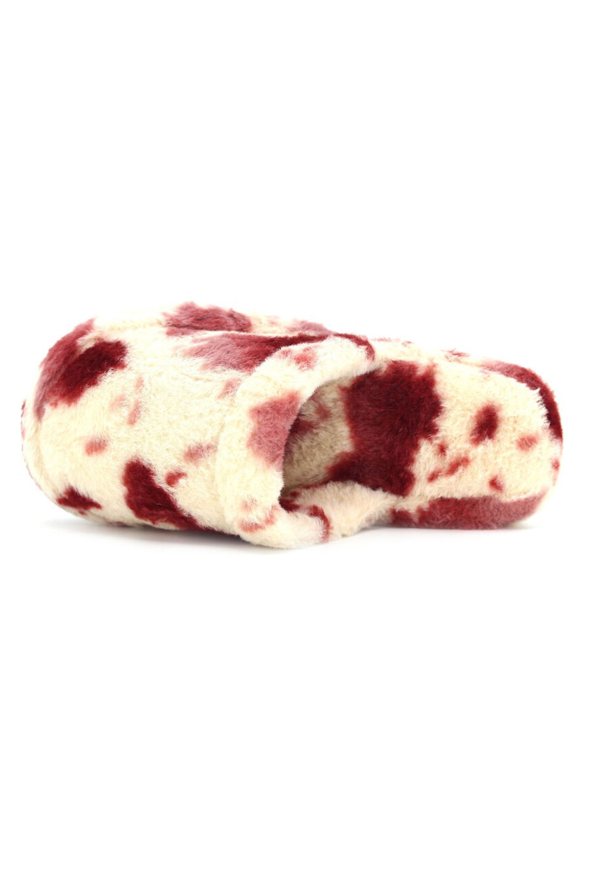 Kadın Desenli Peluş Yumuşak Hafif Ses Yapmayan Kaymaz Taban Çeyiz Bohça Kışlık Ev Terliği 1021-127-0004 - Görsel 3