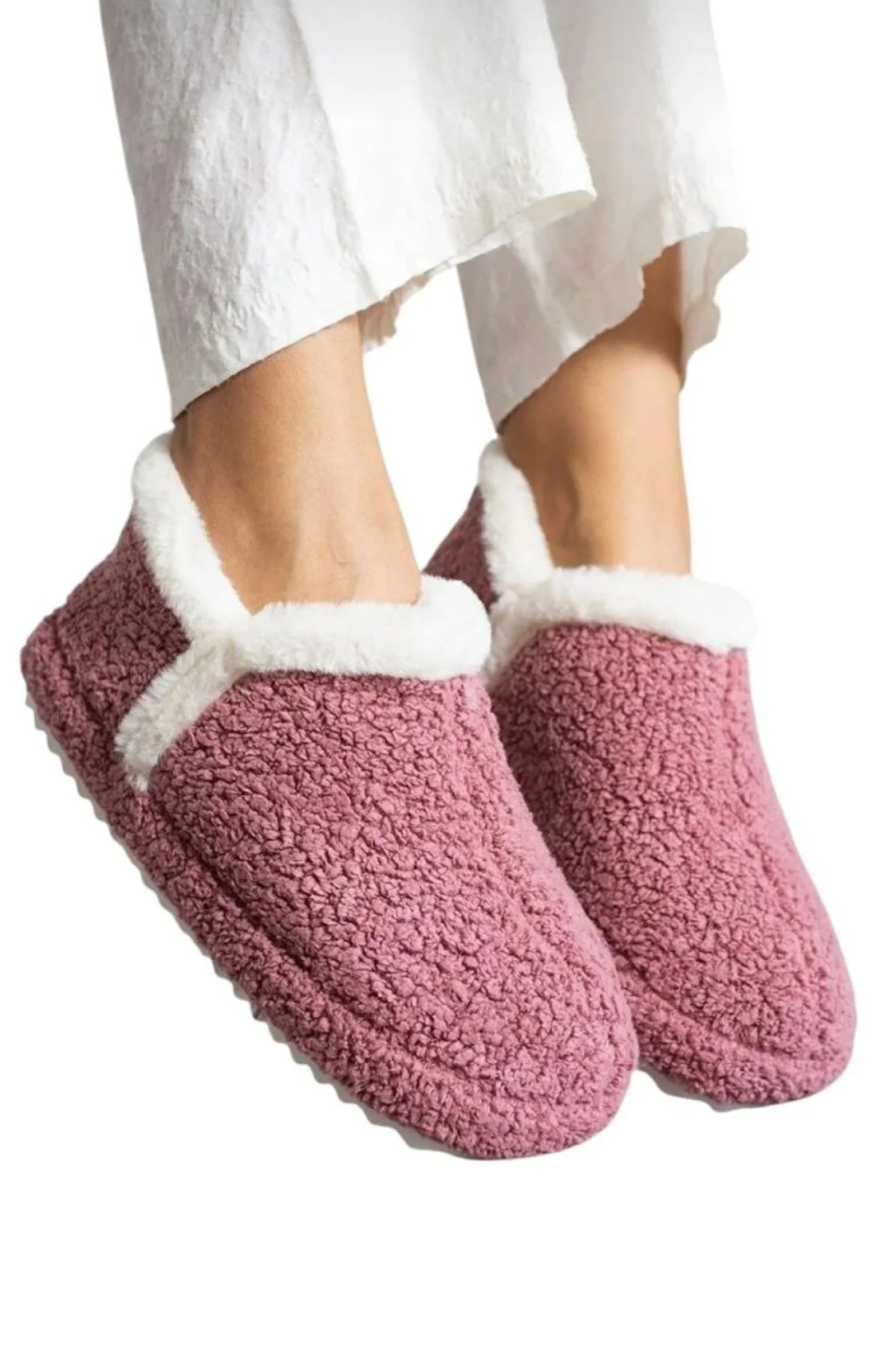 Kadın İçi Tüylü Yumuşak Rahat Kaydırmaz Panduf Ev Ayakkabısı Unisex 1021-124-0003 - Görsel 3