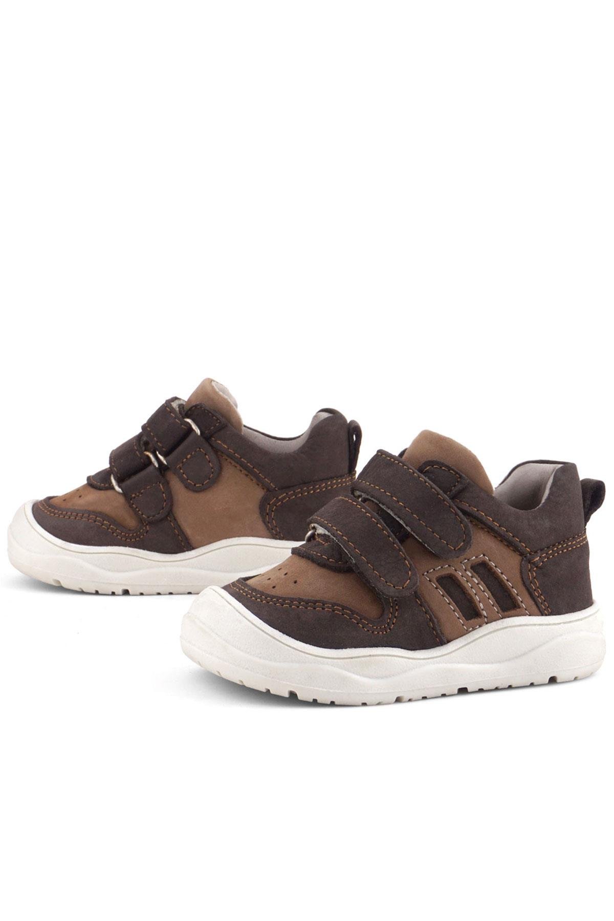 Schaggy Hakiki Deri Kahve Bebek Spor Ayakkabı - Görsel 6