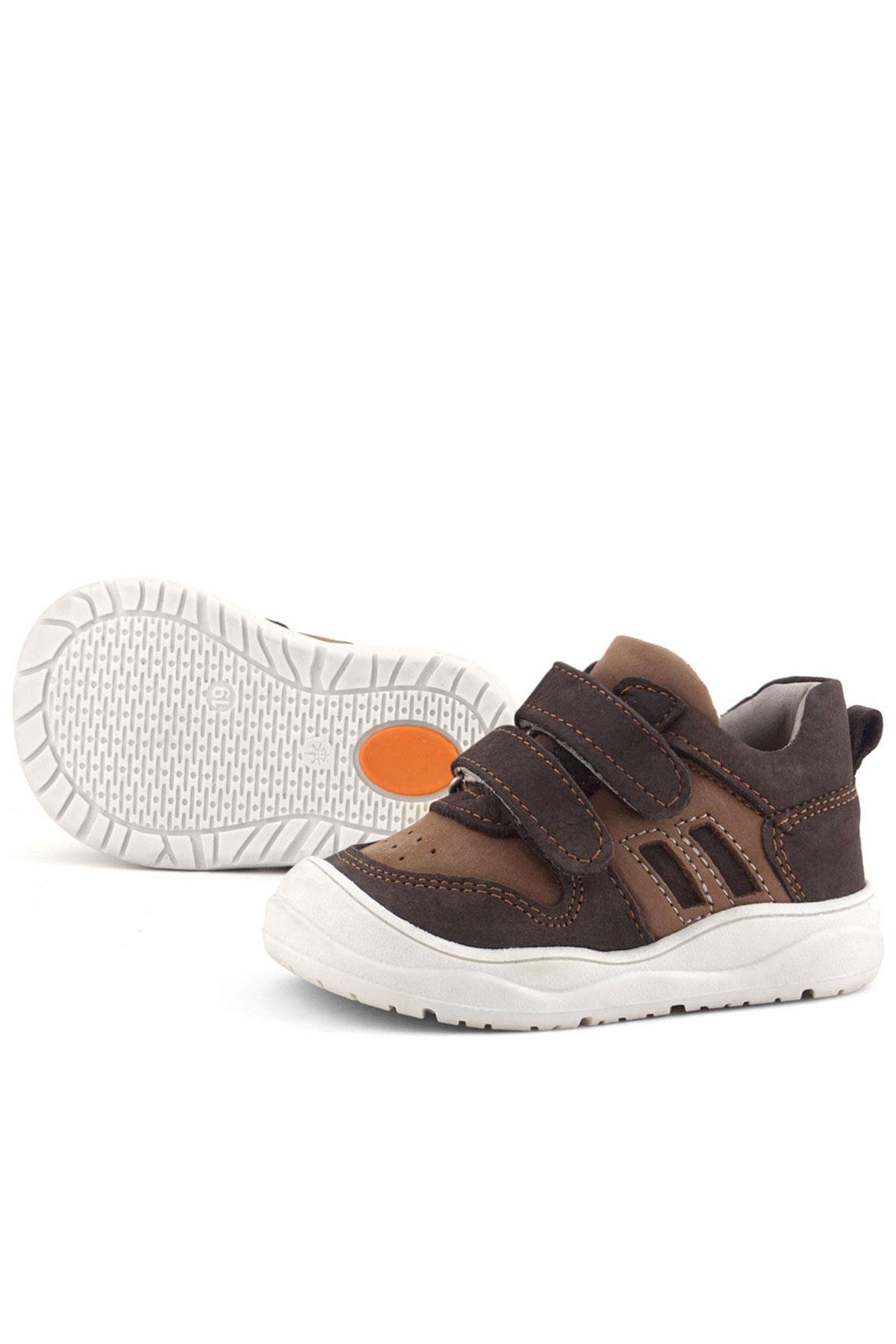 Schaggy Hakiki Deri Kahve Bebek Spor Ayakkabı - Görsel 7