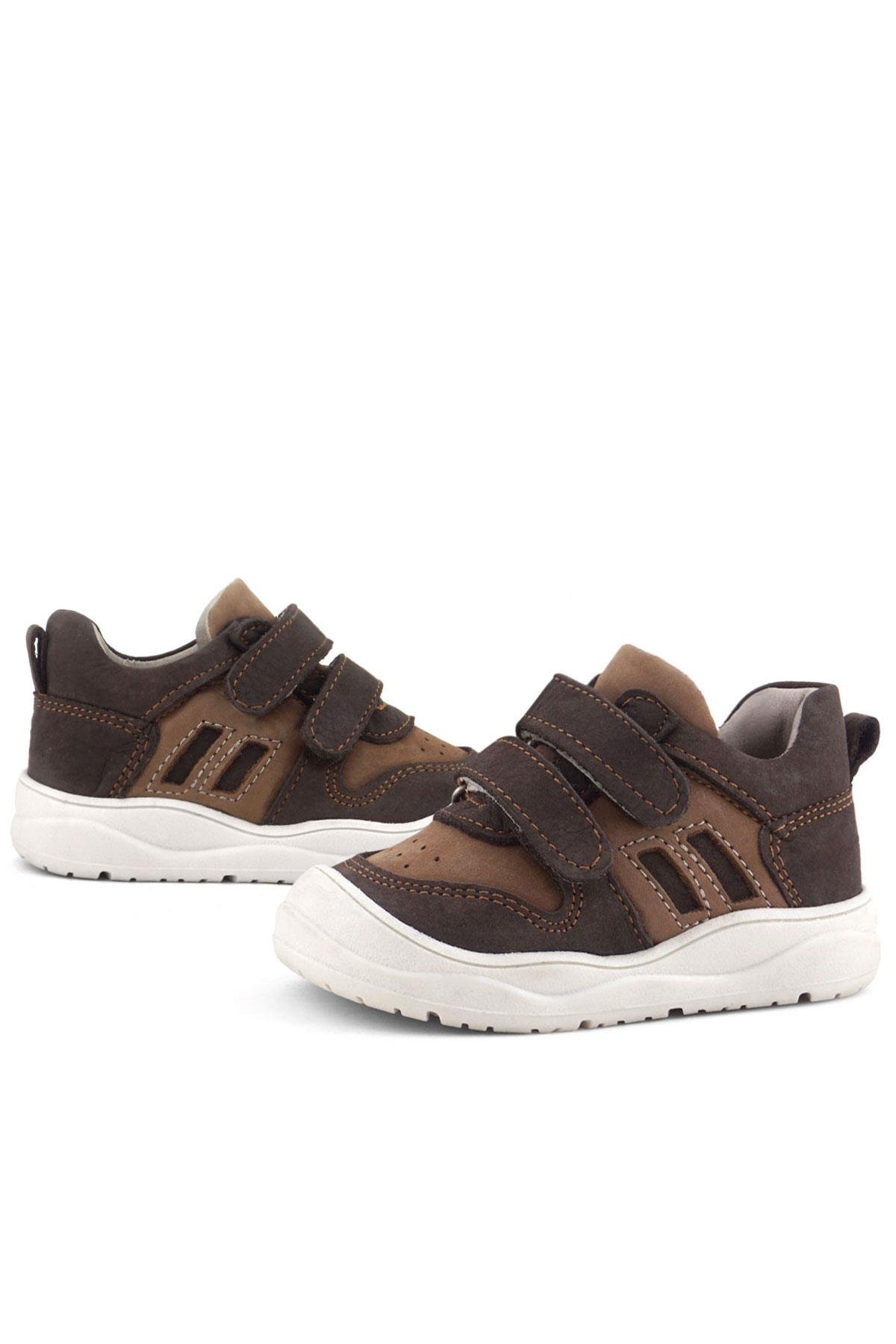 Schaggy Hakiki Deri Kahve Bebek Spor Ayakkabı - Görsel 8