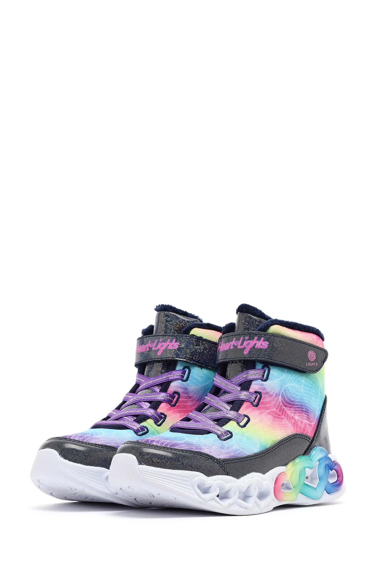 Skechers INFINITE HEART LIGHTS Lacivert Kız Çocuk Outdoor Bot - Görsel 4