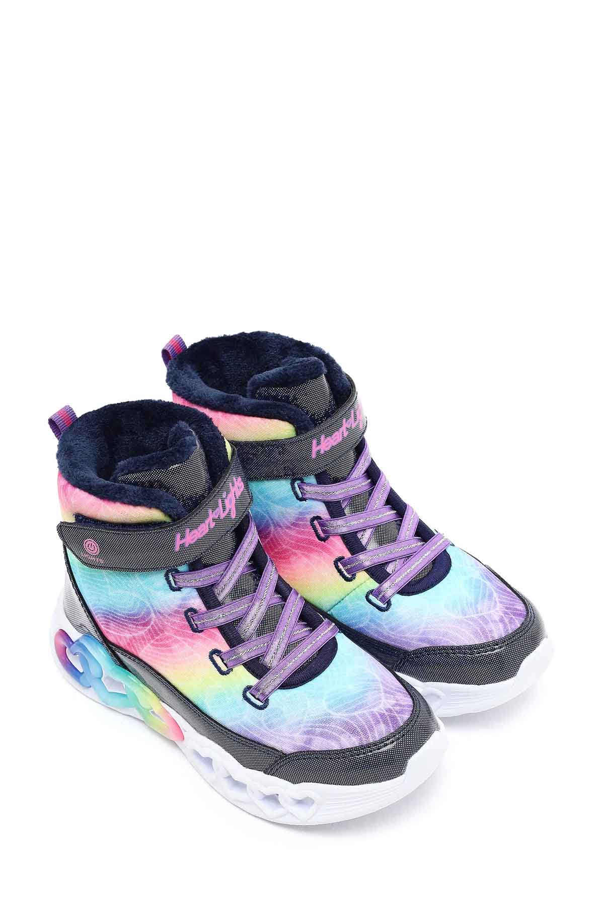 Skechers INFINITE HEART LIGHTS Lacivert Kız Çocuk Outdoor Bot - Görsel 5