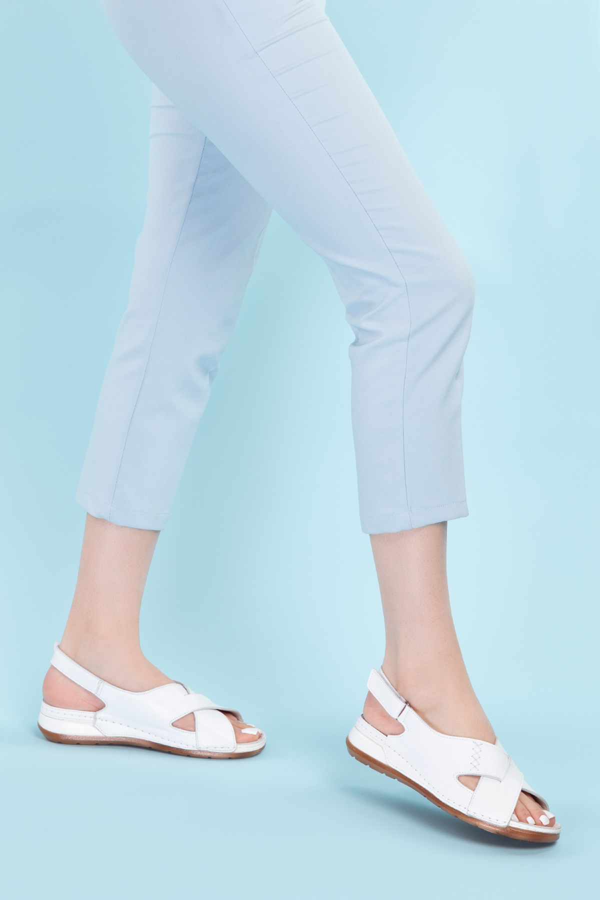 Gondol Kadın Hakiki Deri Anatomik Taban Sandalet iz.4605 - Görsel 4