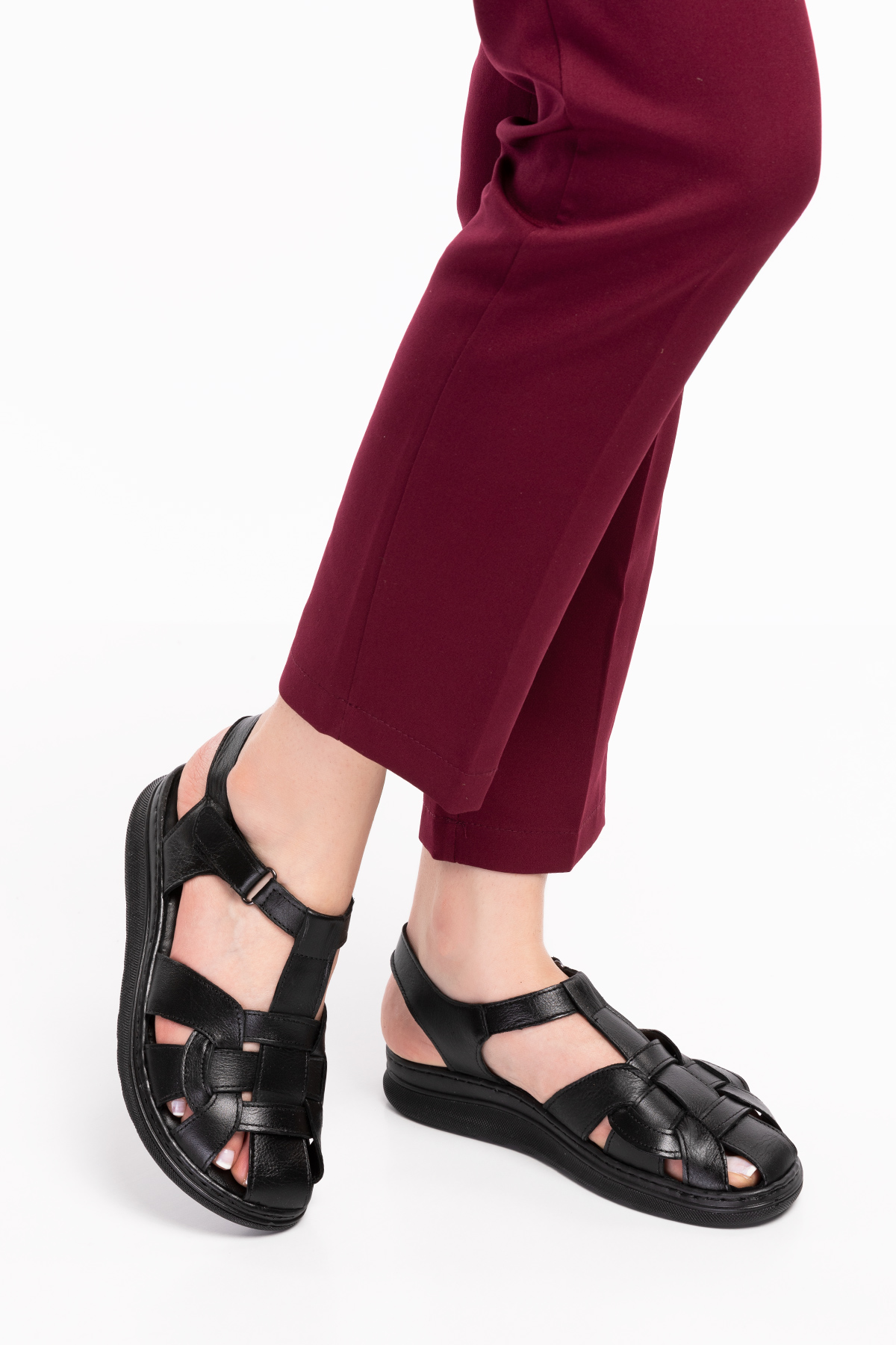 Gondol Hakiki Deri Anatomik Yumuşak Taban Rahat Sandalet irm.111 - Görsel 3