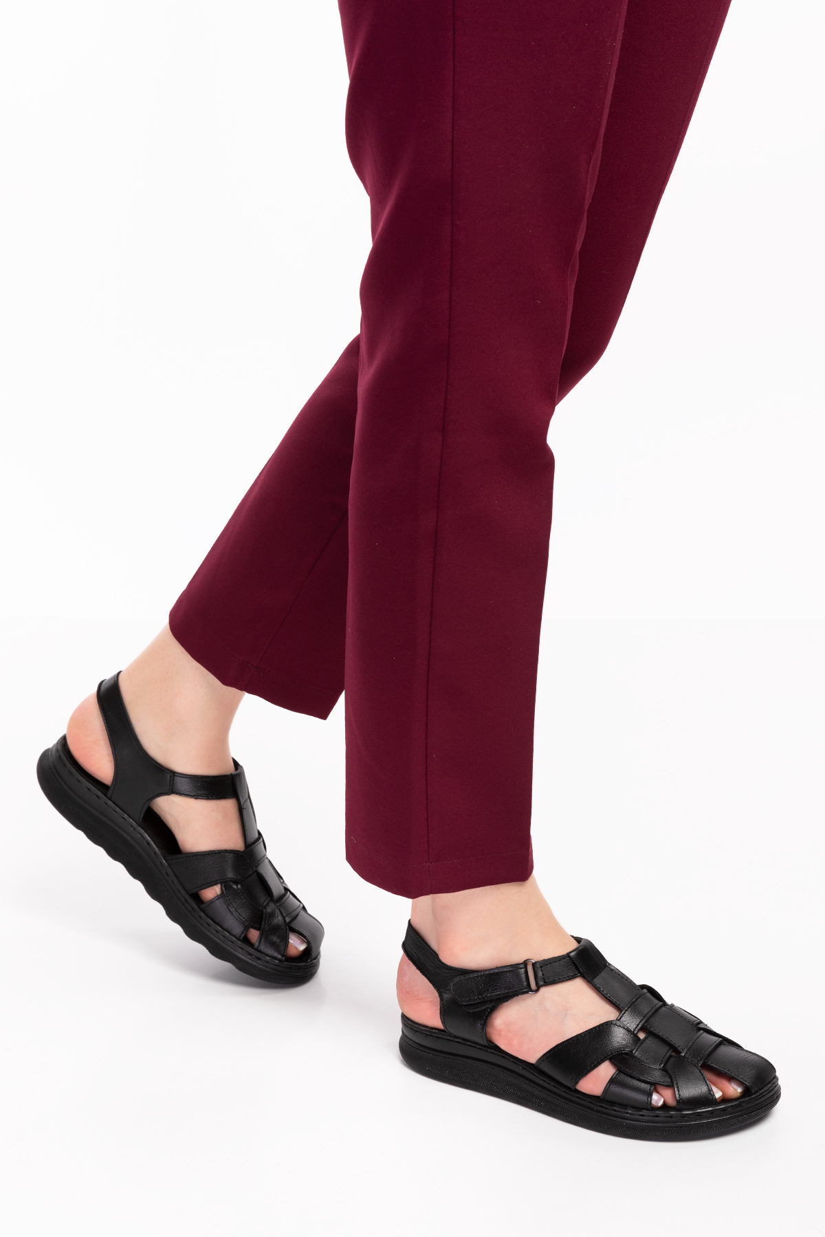 Gondol Hakiki Deri Anatomik Yumuşak Taban Rahat Sandalet irm.111 - Görsel 4