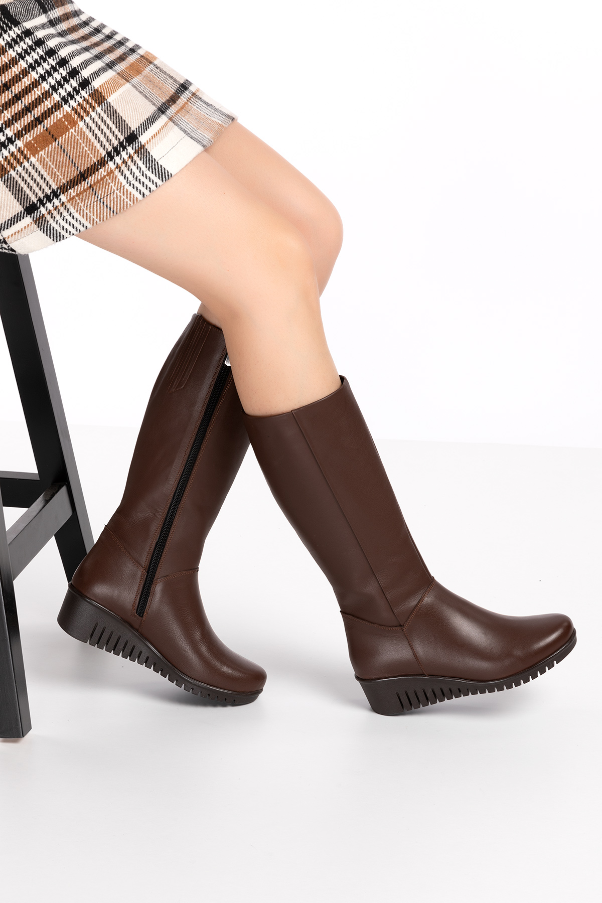 Gondol Hakiki Deri Sıcak İç Astar Dolgu Taban Çizme-gndl.2007 - Görsel 3