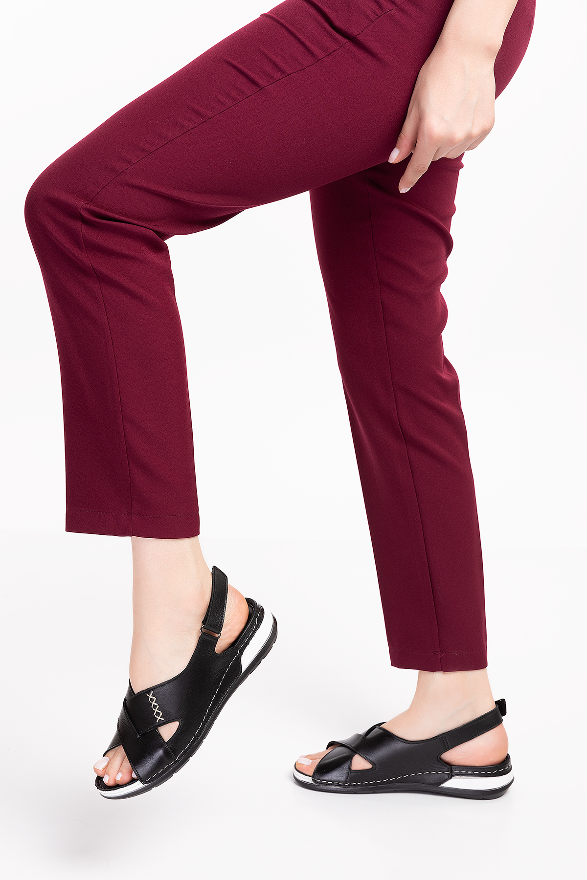 Gondol Kadın Hakiki Deri Anatomik Taban Sandalet iz.4605 - Görsel 3