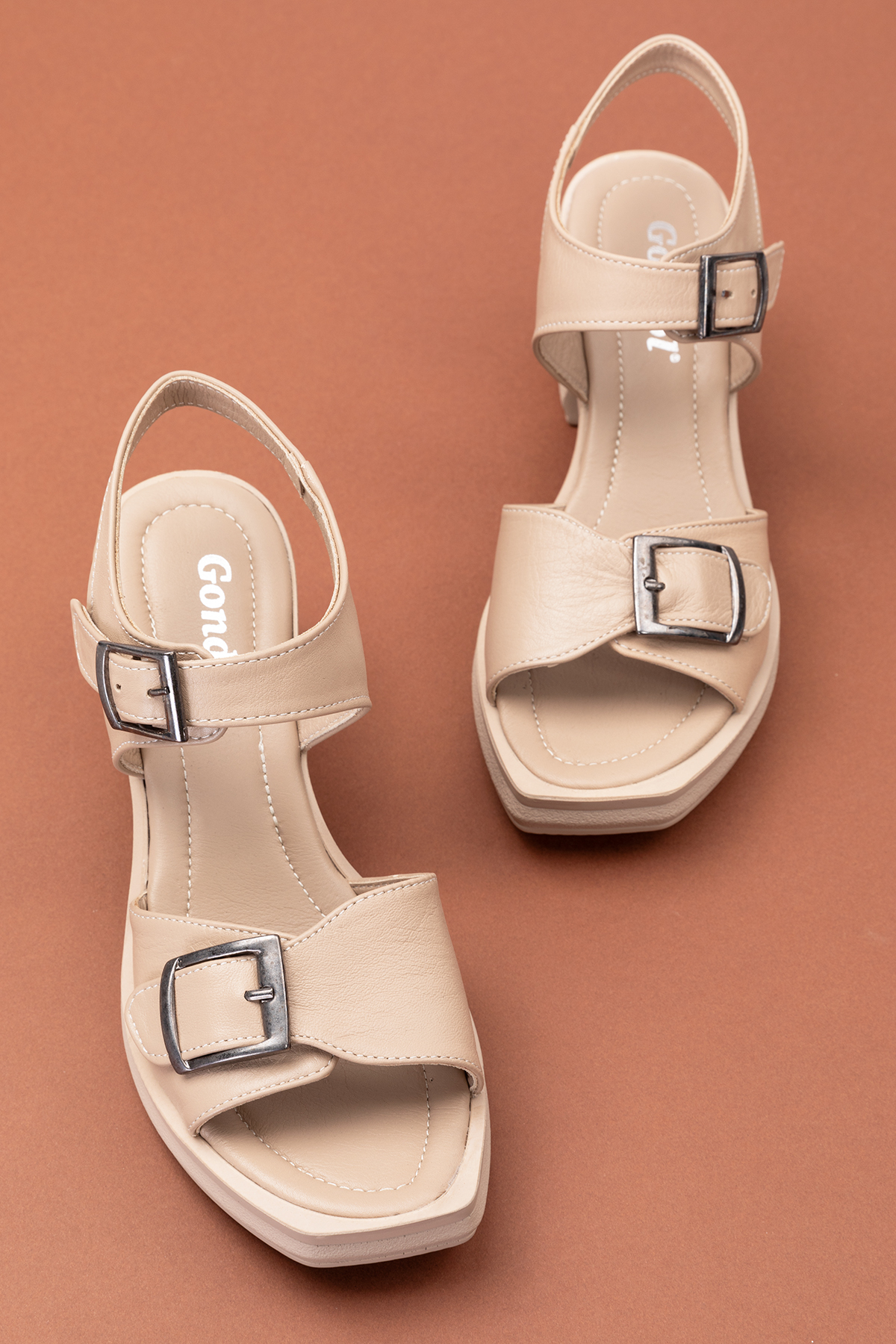 Gondol Kadın Hakiki Deri Şık Topuklu Sandalet ez.5007 - Görsel 3