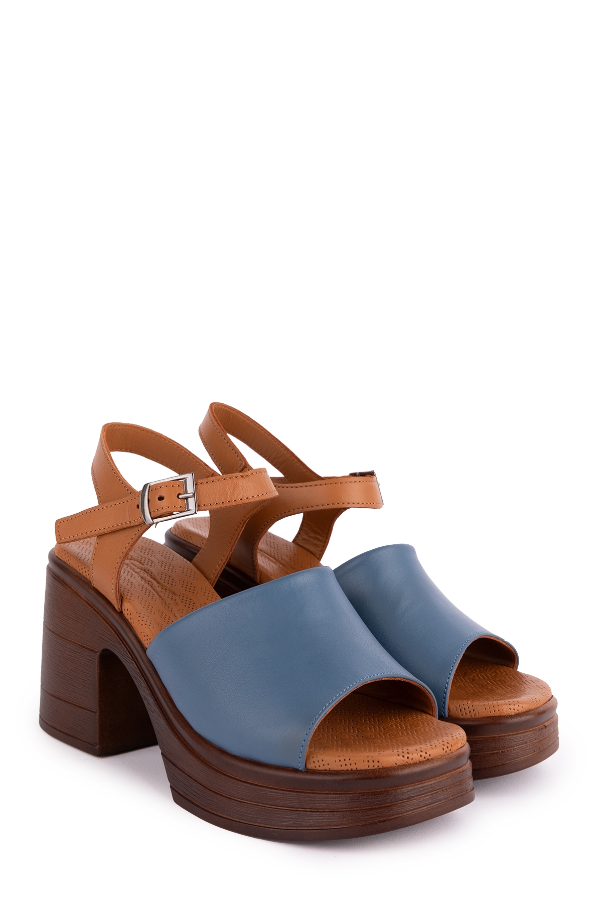 Gondol Kadın Hakiki Deri Platform Topuklu Sandalet msa.34 - Görsel 3