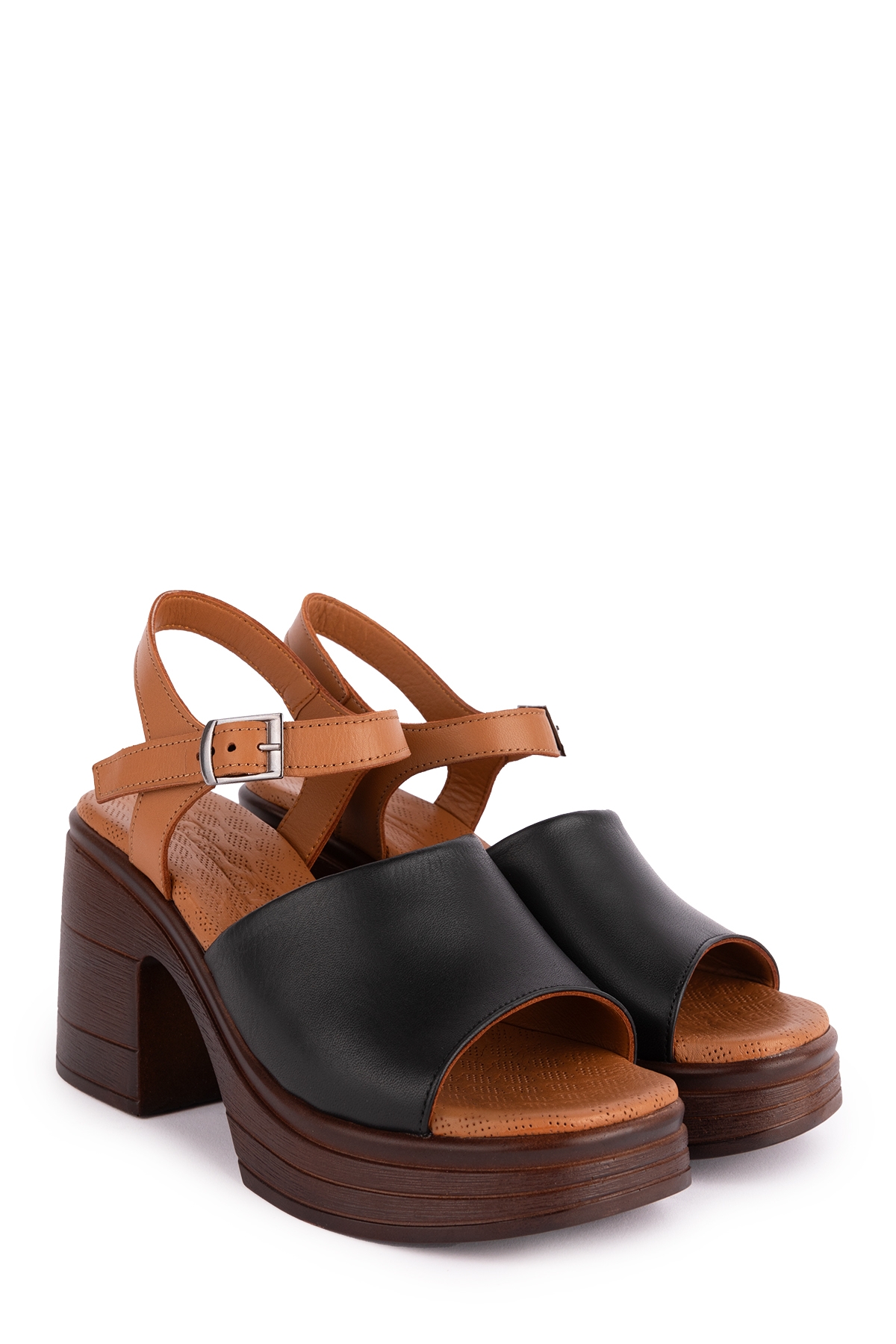 Gondol Kadın Hakiki Deri Platform Topuklu Sandalet msa.34 - Görsel 3