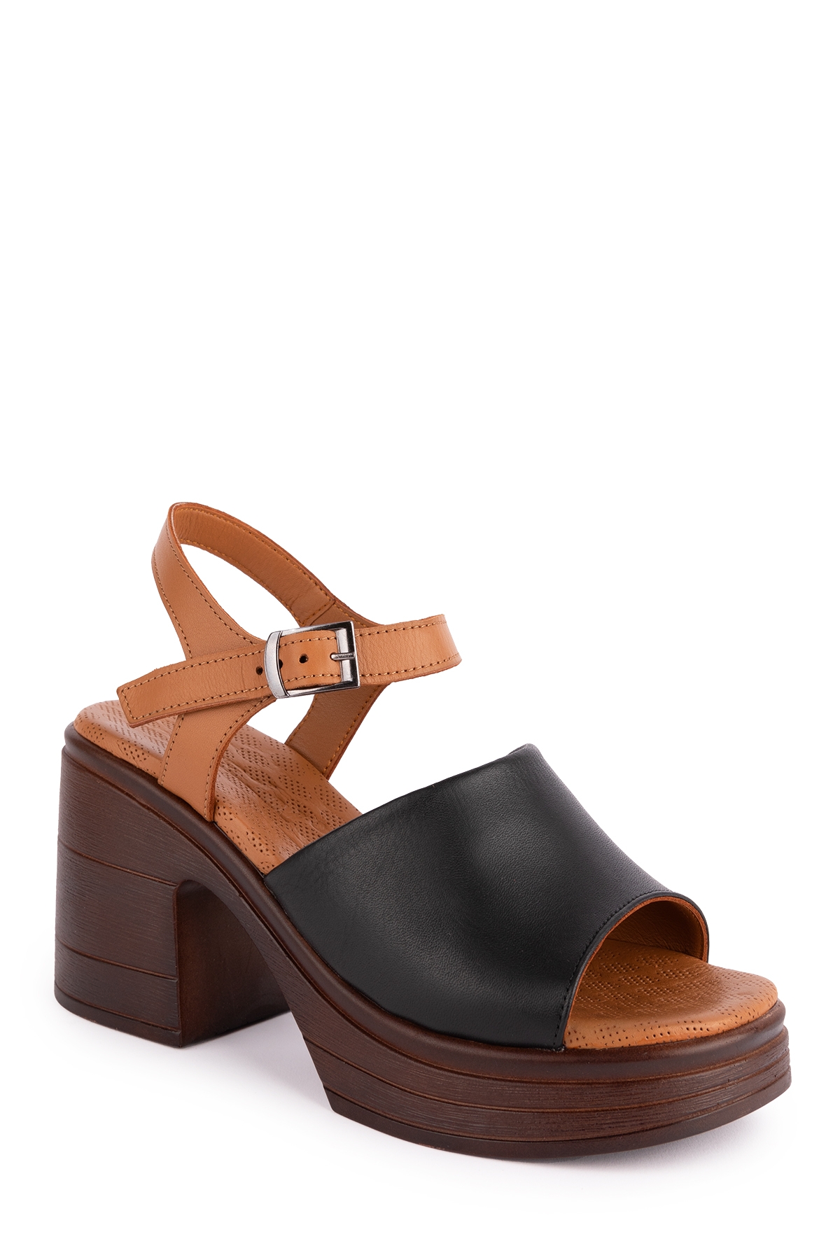 Gondol Kadın Hakiki Deri Platform Topuklu Sandalet msa.34 - Görsel 5