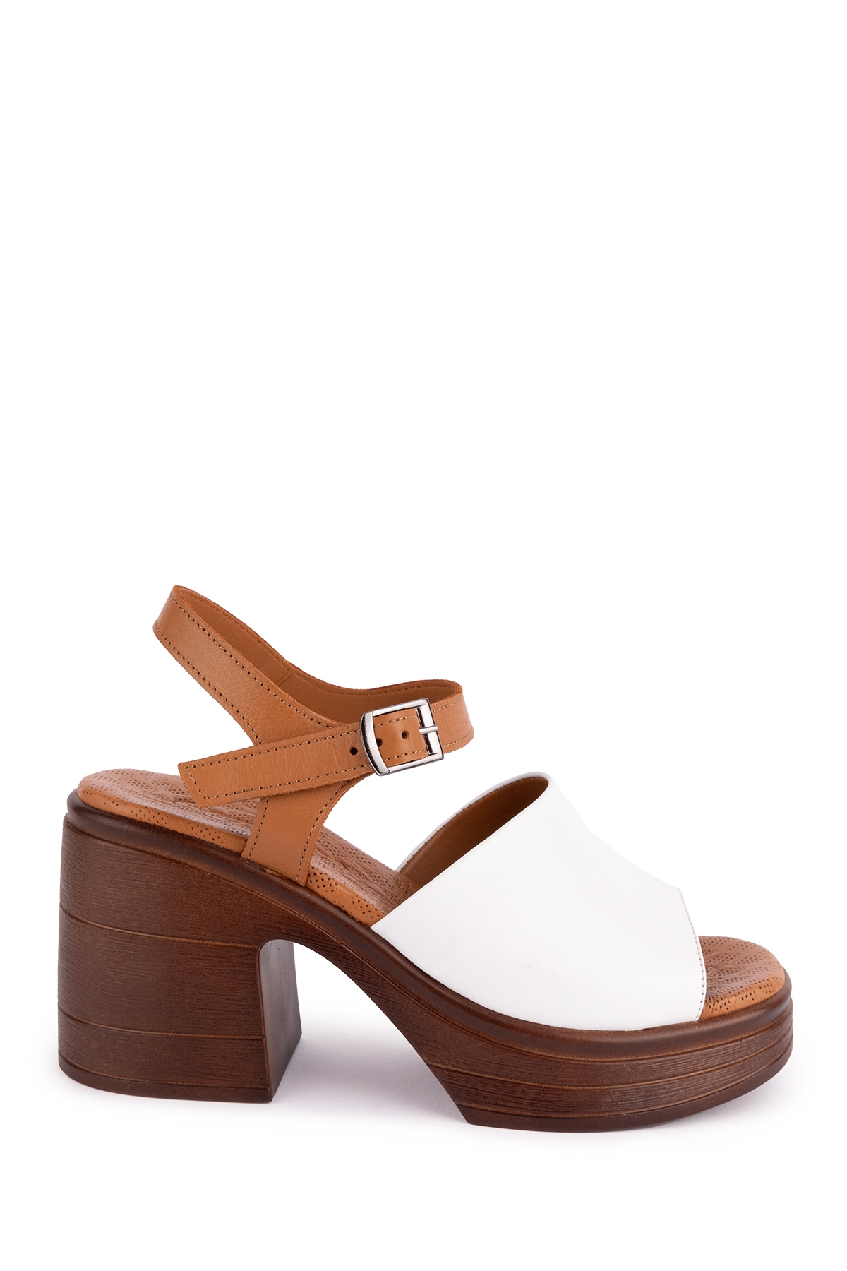 Gondol Kadın Hakiki Deri Platform Topuklu Sandalet msa.34 - Görsel 4
