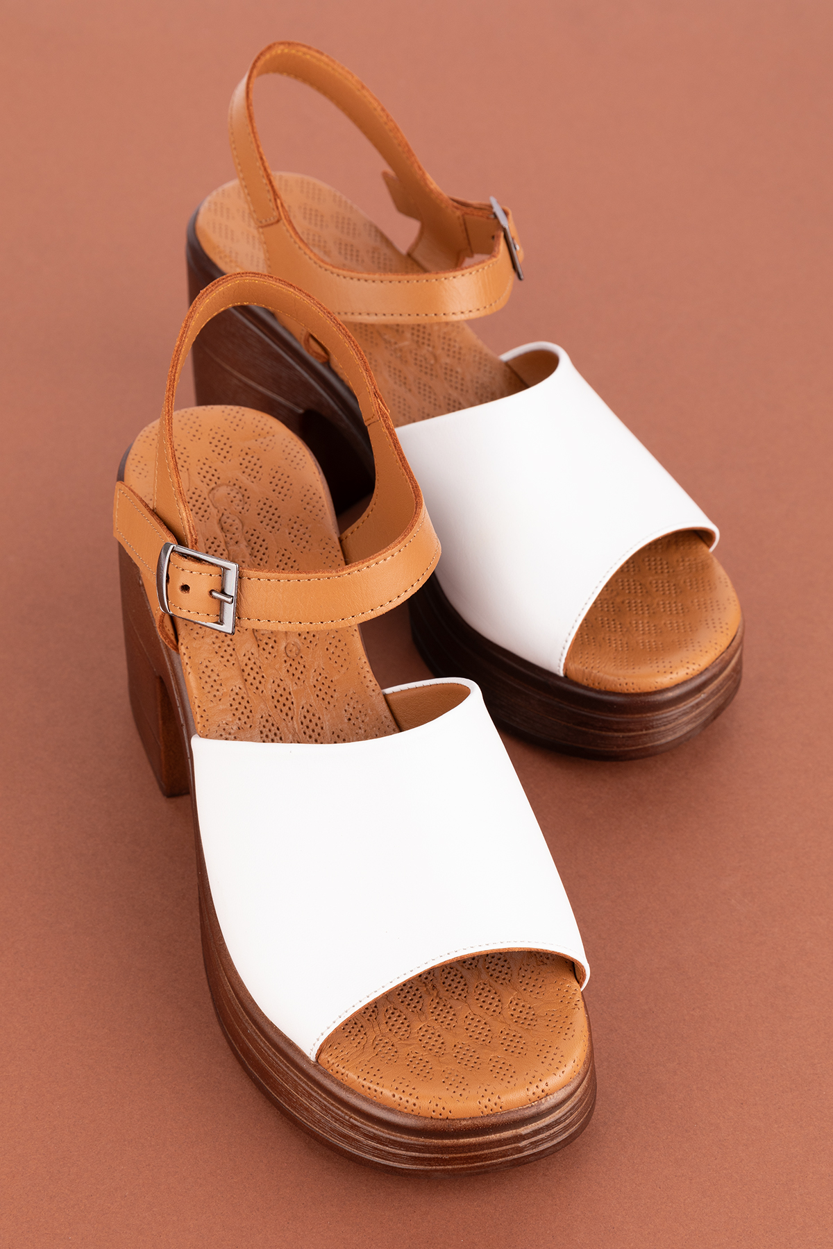 Gondol Kadın Hakiki Deri Platform Topuklu Sandalet msa.34 - Görsel 8