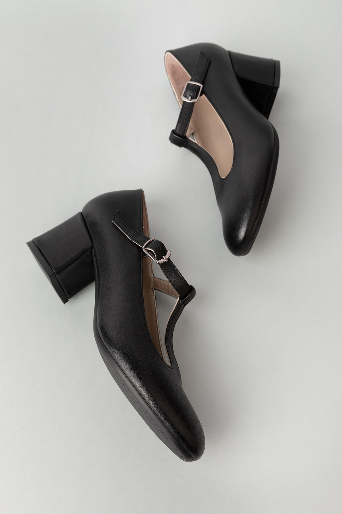 Gondol Hakiki Deri Orta Boy Topuklu Ayakkabı vdt.20 - Görsel 5