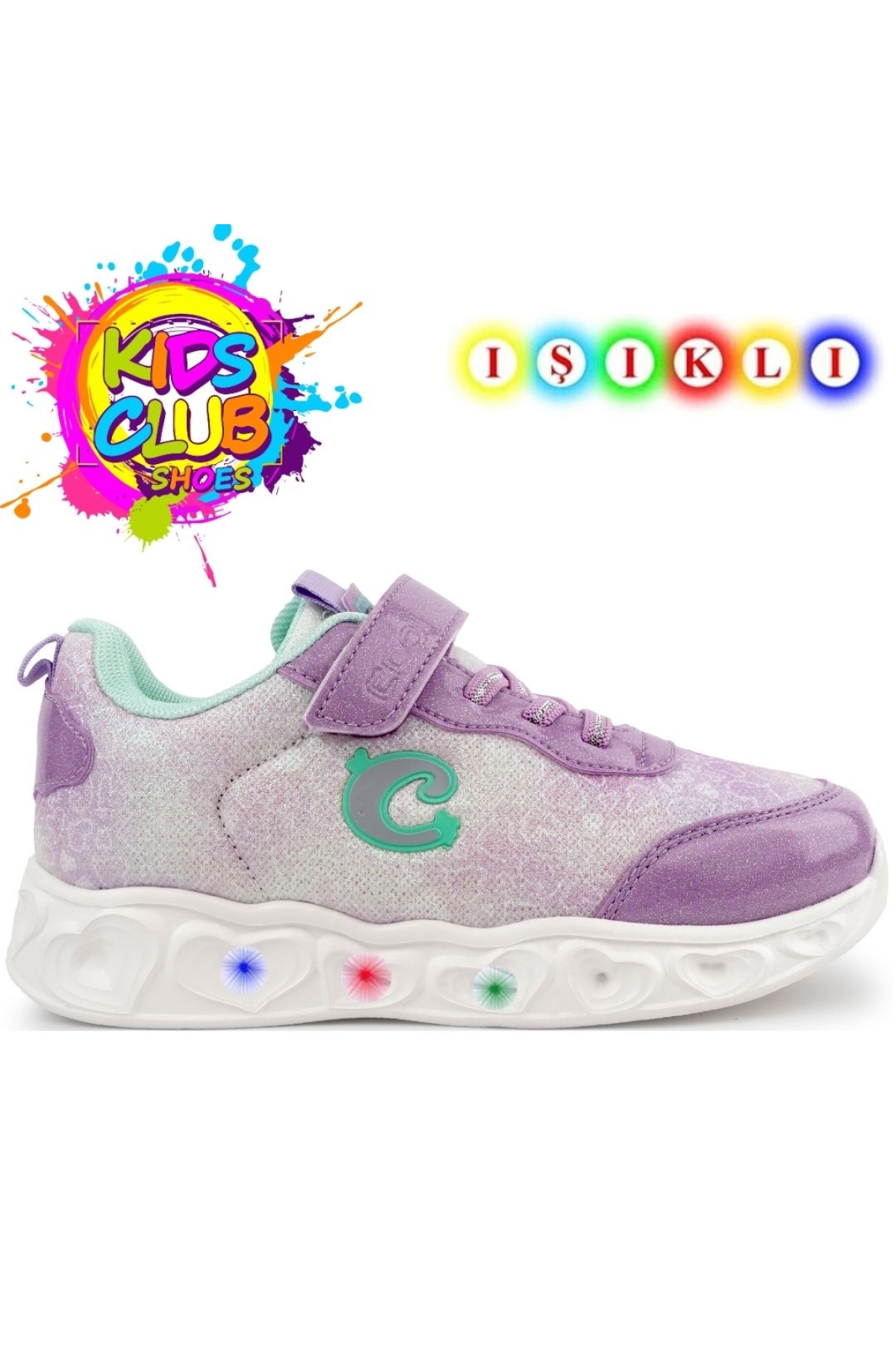 YukiS Işıklı Ortopedik Taban Kız Çocuk Spor Ayakkabı - Görsel 3