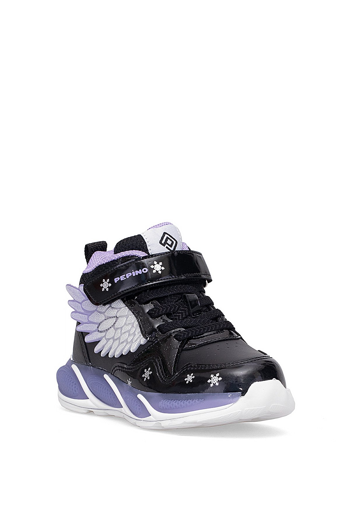 FK25-2040 Filet Kız Çocuk Sneaker Bot Siyah - Lila - Görsel 3