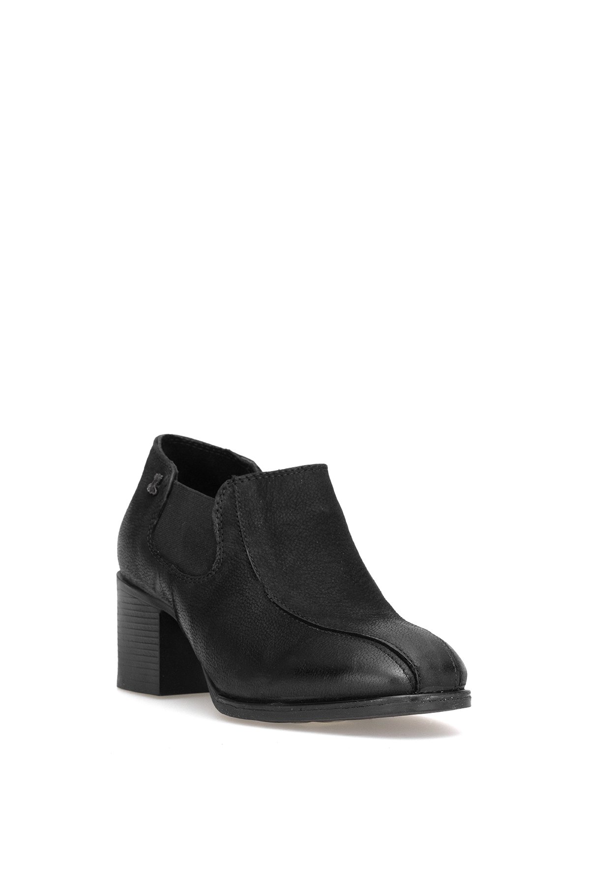2512708K Kadın Hakiki Deri Klasik Topuklu Ayakkabı Siyah - Görsel 3