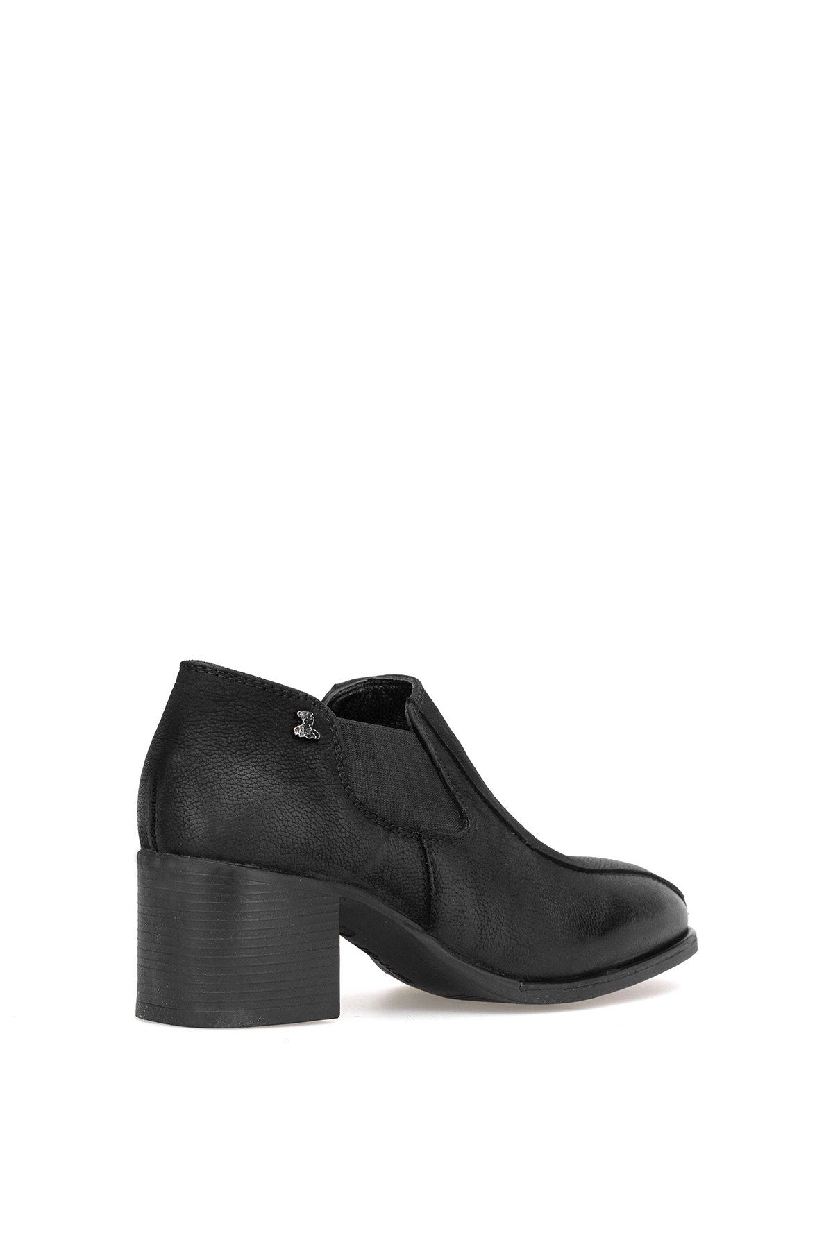 2512708K Kadın Hakiki Deri Klasik Topuklu Ayakkabı Siyah - Görsel 5