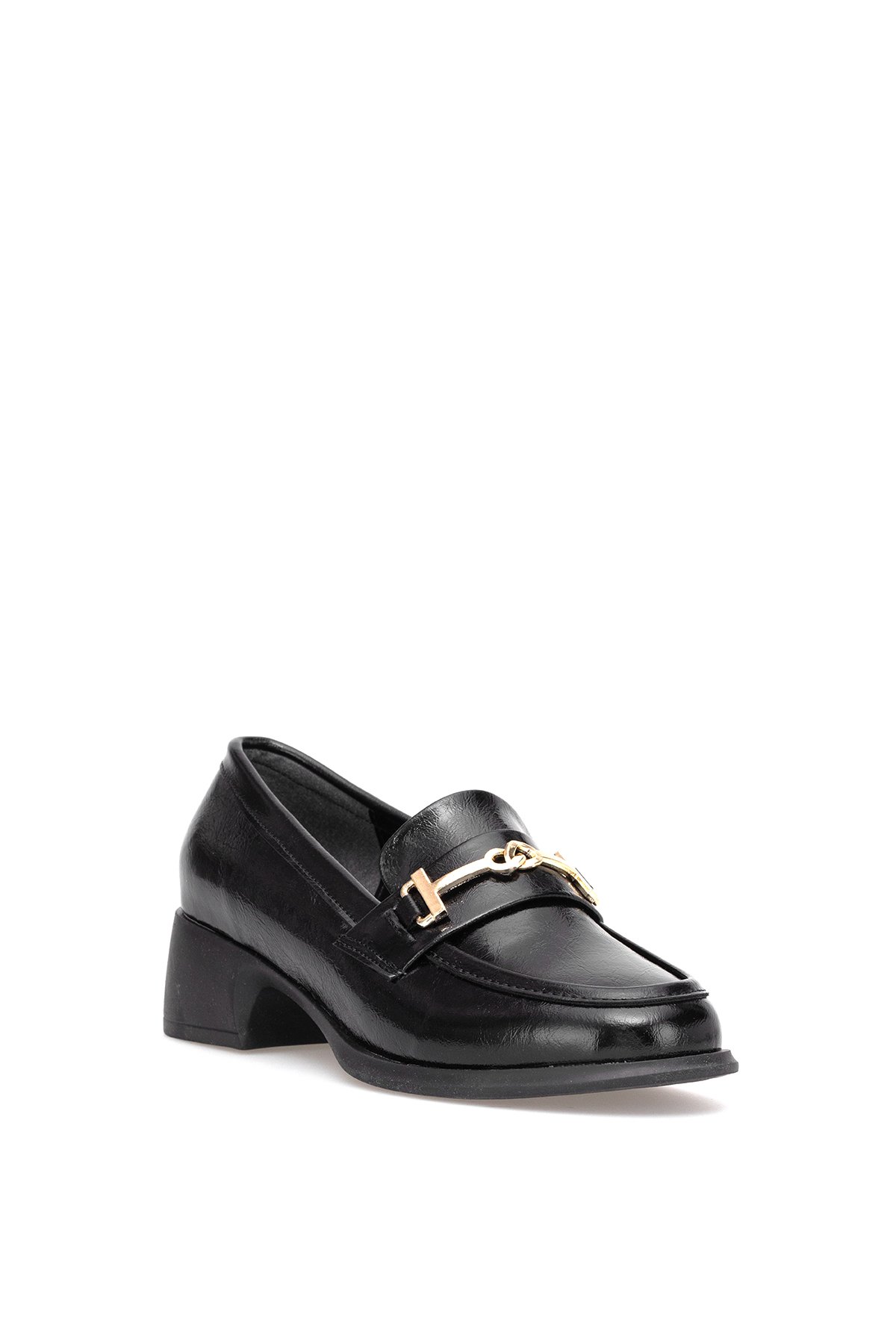 Elit PM161 K1063 Kadın Rugan Klasik Topuklu Ayakkabı Siyah - Görsel 3