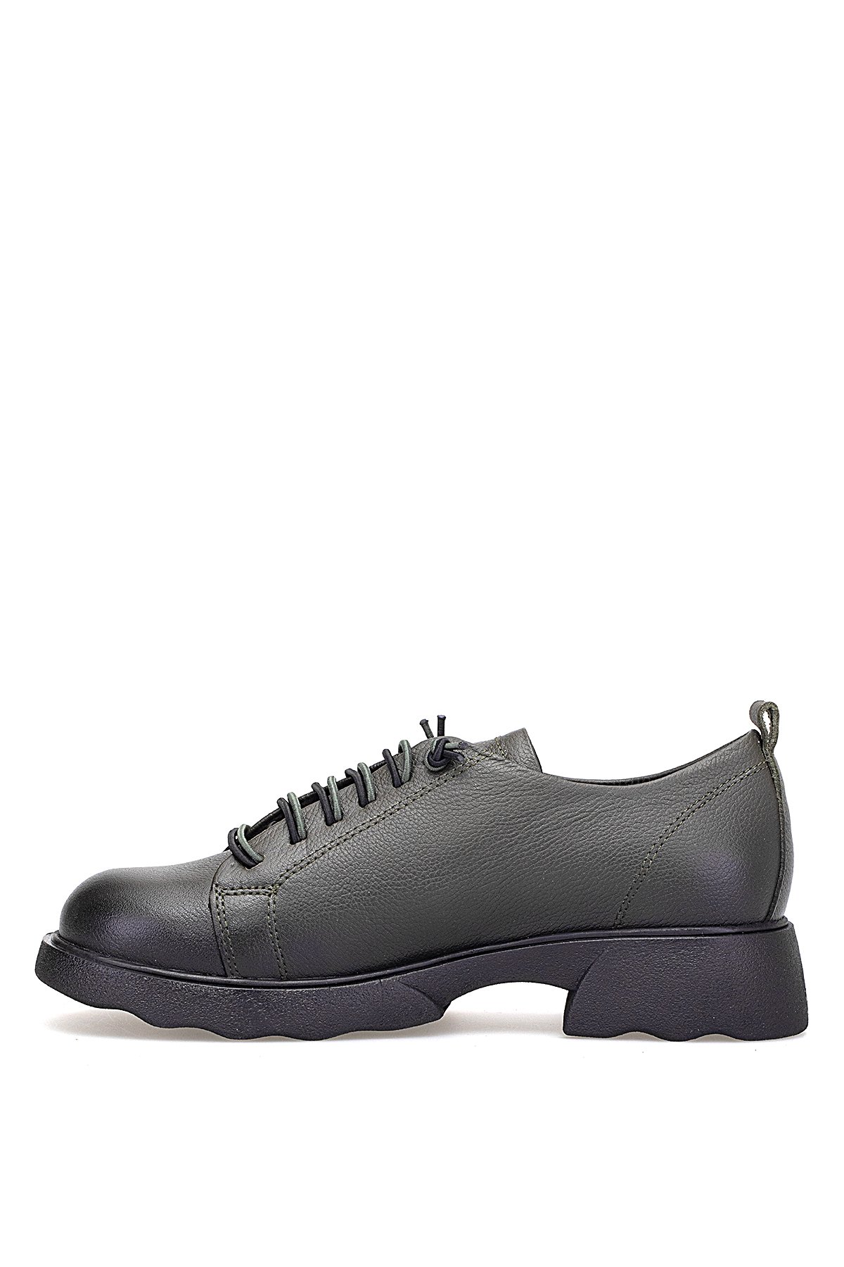 2553801K Kadın Hakiki Deri Casual Ayakkabı Yeşil - Görsel 4