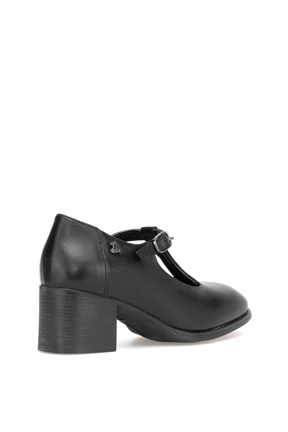 2512705K Kadın Hakiki Deri Klasik Topuklu Ayakkabı Siyah - Görsel 5