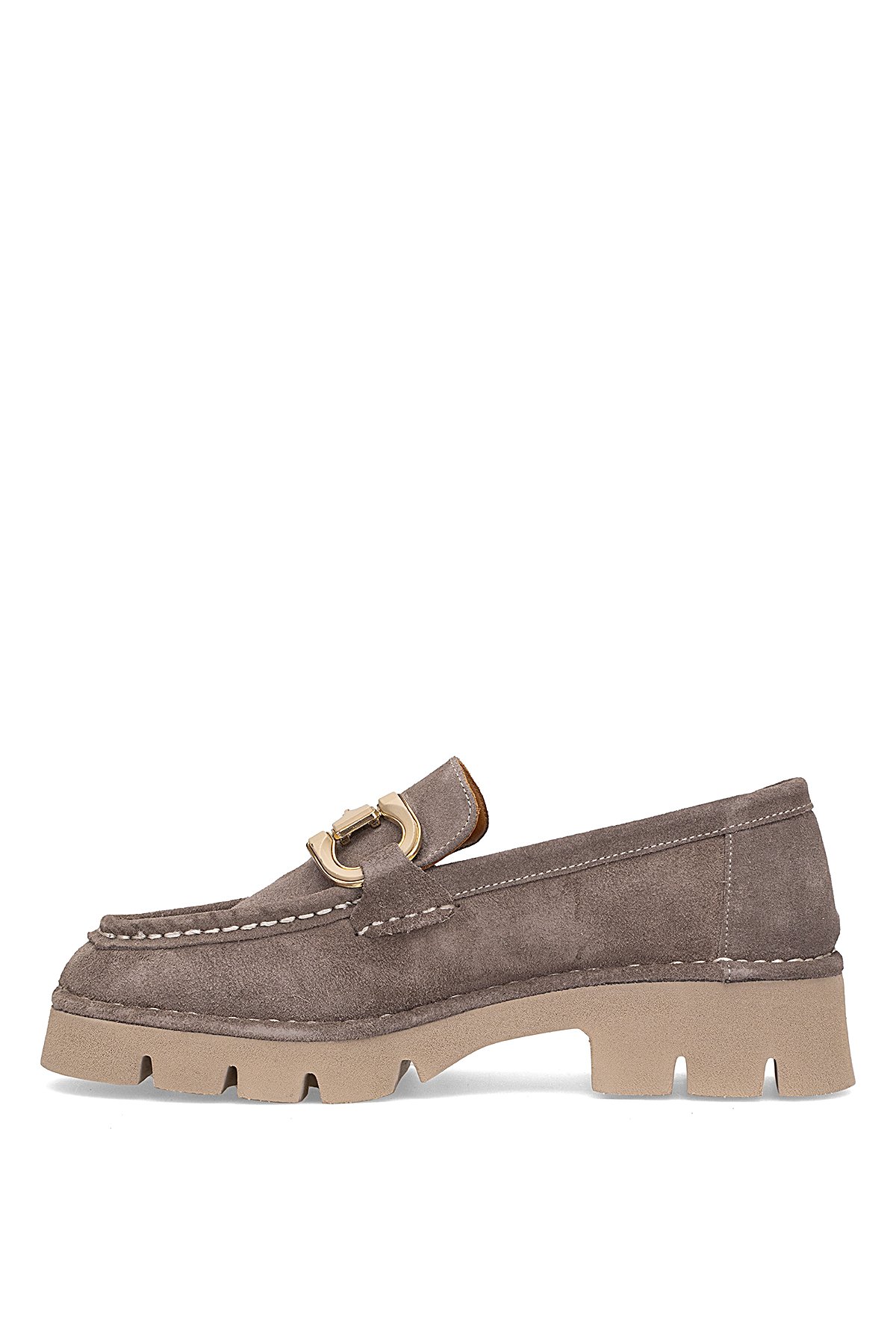 25390510K Kadın Hakiki Deri Casual Ayakkabı Vizon - Görsel 4