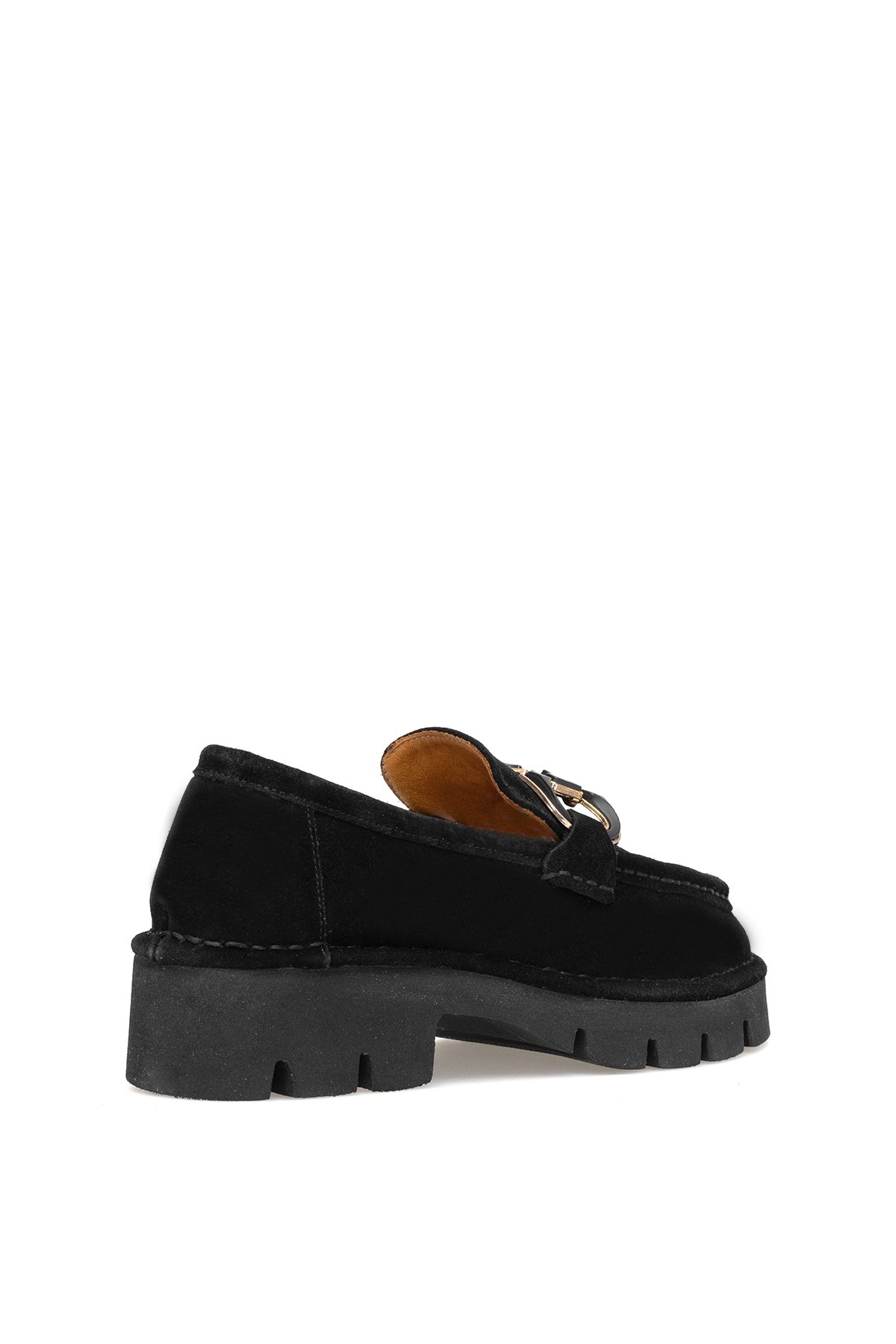 25390510K Kadın Hakiki Deri Casual Ayakkabı Siyah - Görsel 5