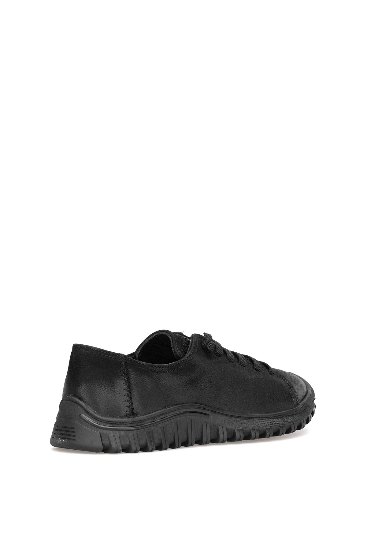 2413532K Kadın Hakiki Deri Casual Ayakkabı Siyah - Görsel 5