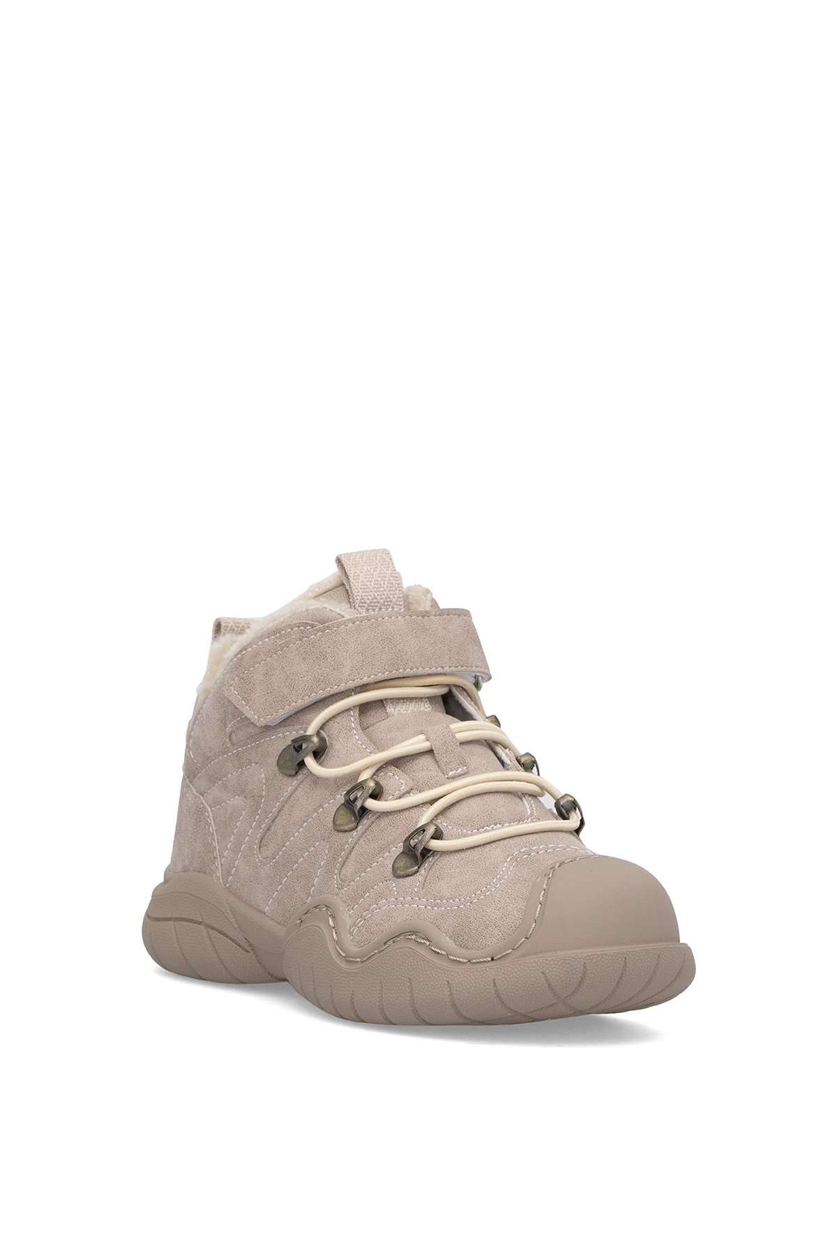 FK25-2090 Filet Kız Çocuk Düz Bot Vizon - Görsel 3