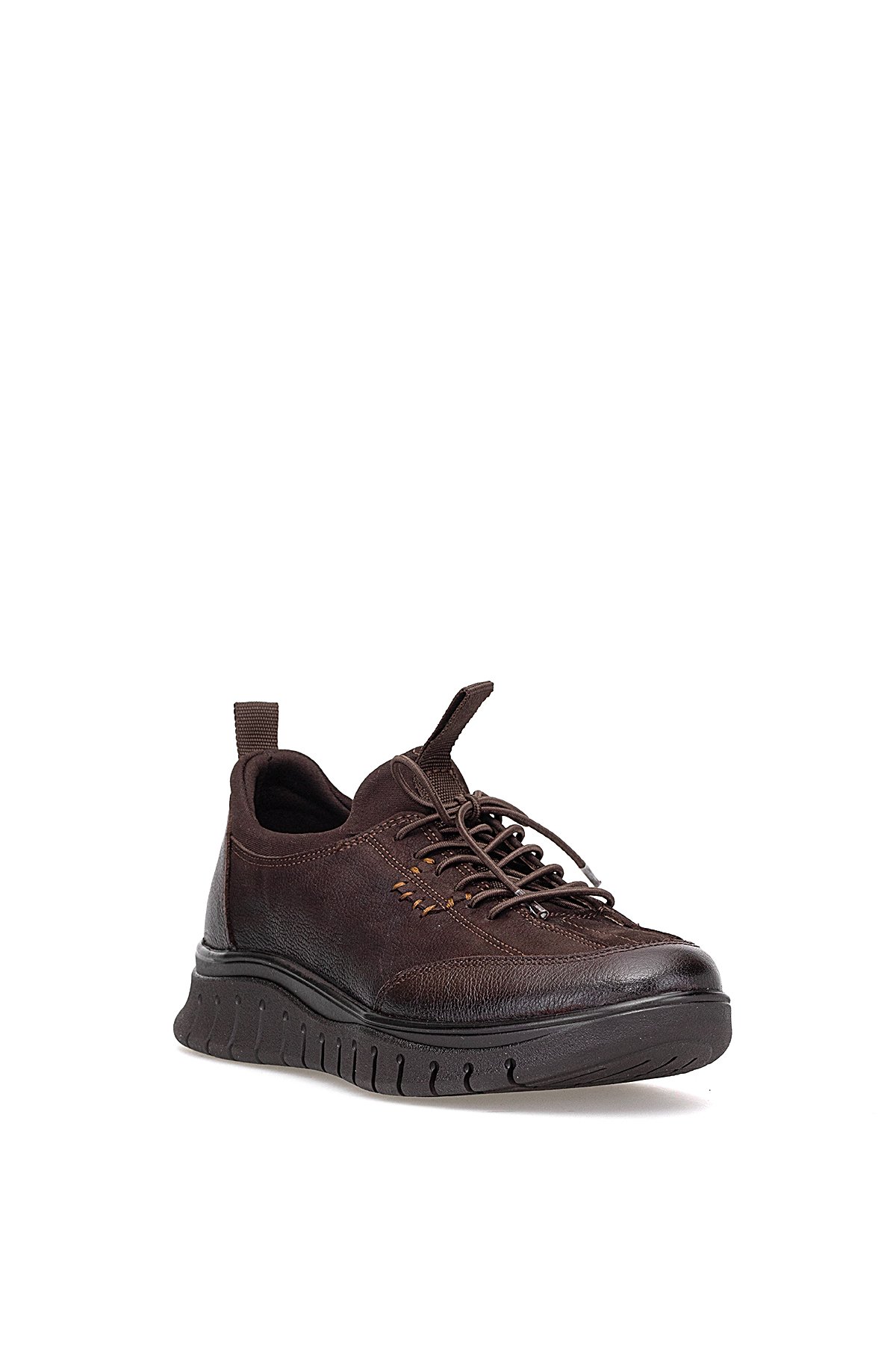 2216670K Kadın Hakiki Deri Casual Ayakkabı Kahverengi - Görsel 3