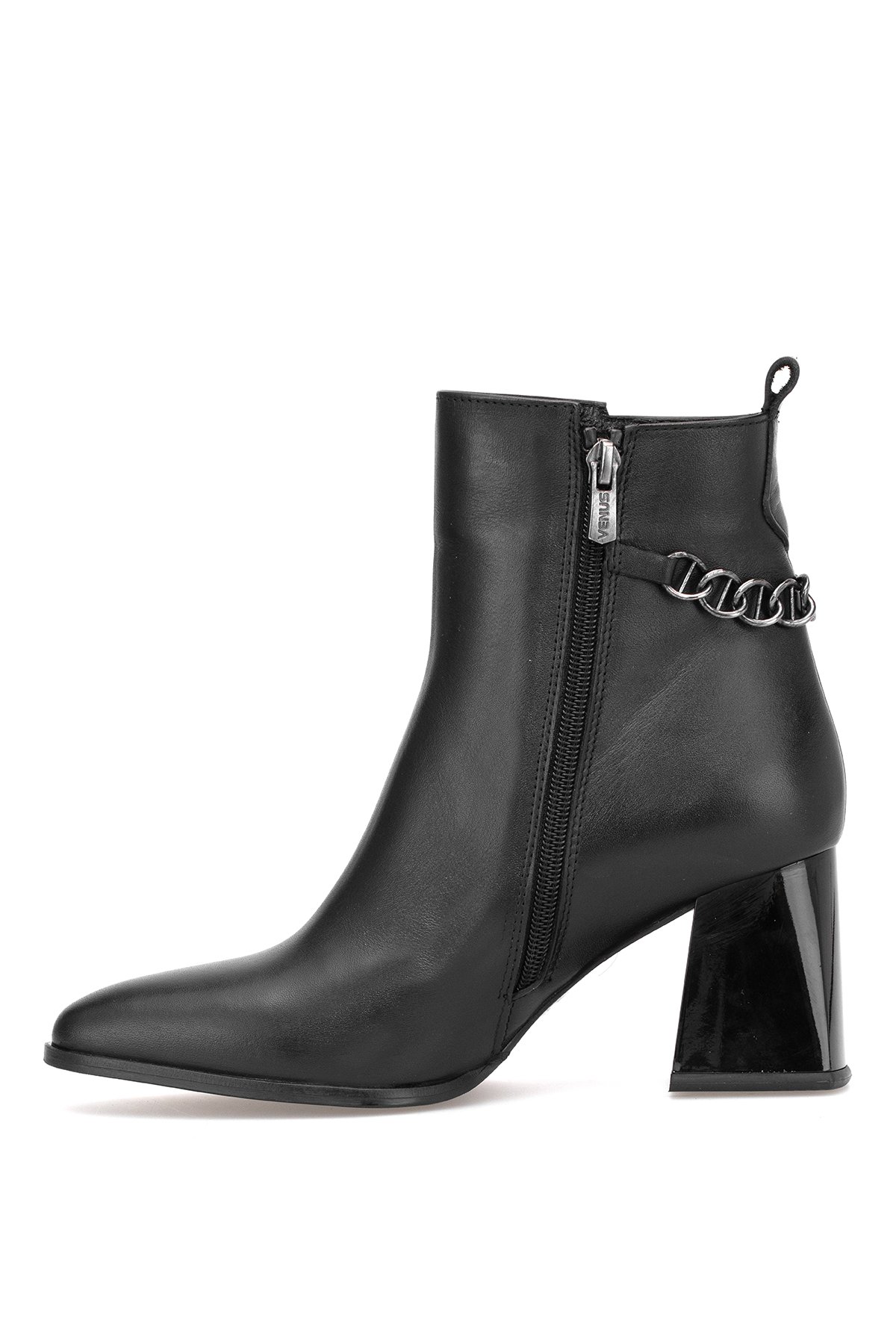 2553903K Kadın Hakiki Deri Topuklu Bot Siyah - Görsel 4