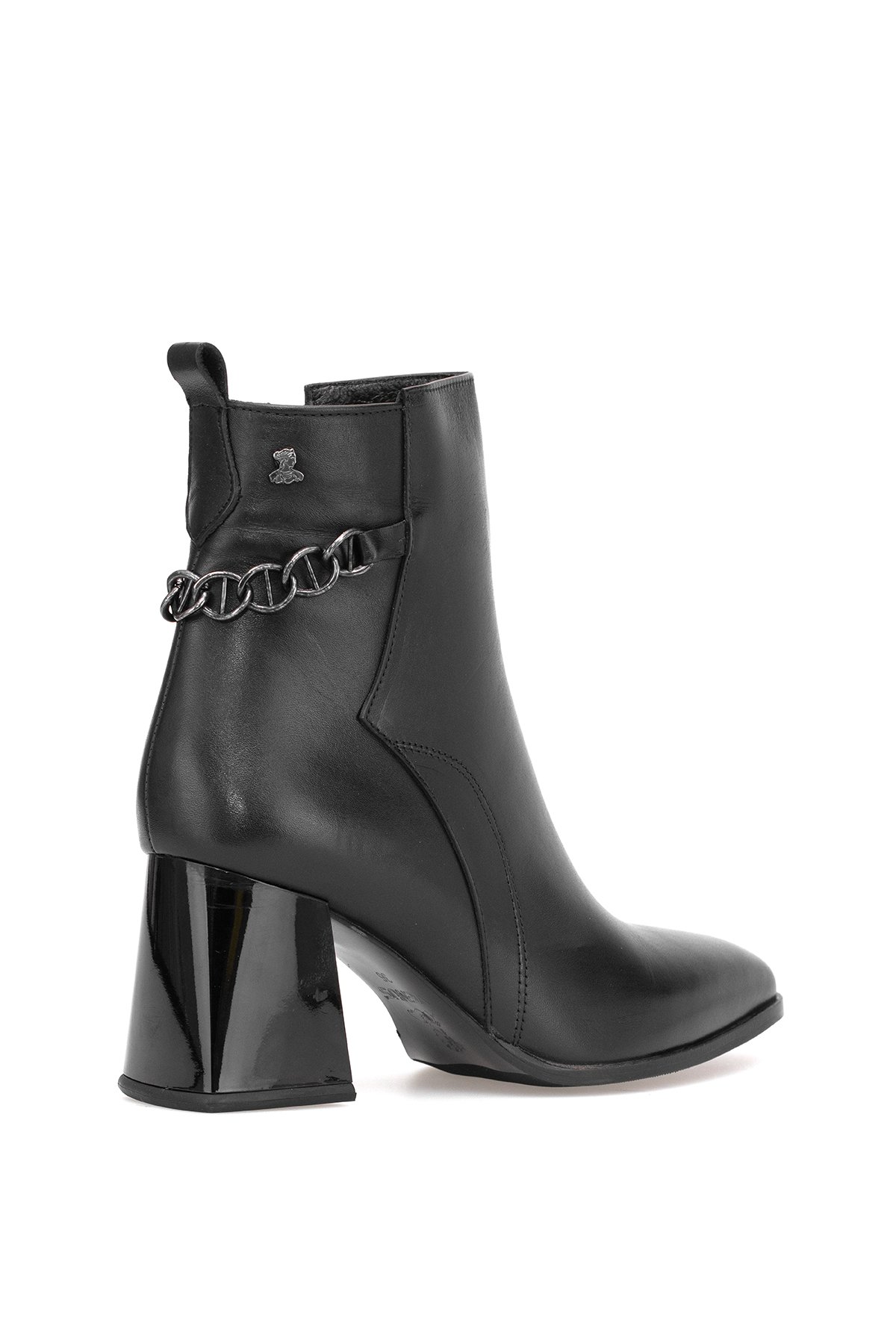 2553903K Kadın Hakiki Deri Topuklu Bot Siyah - Görsel 5
