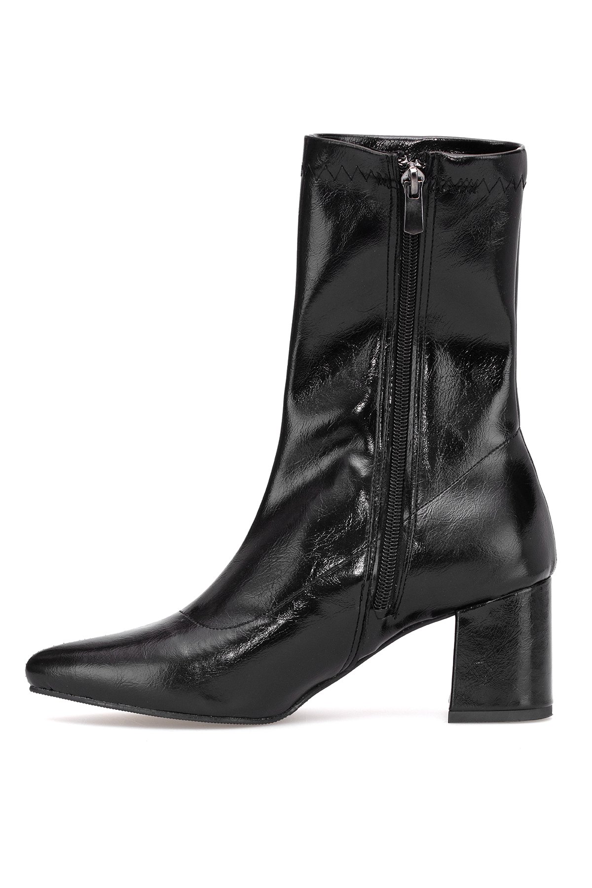 Elit PM08 K1783-2 Kadın Topuklu Bot Siyah - Görsel 4