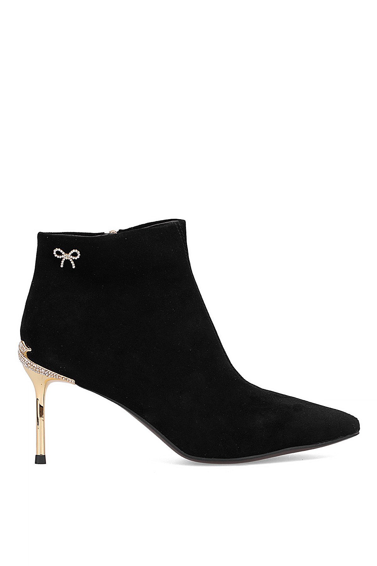 25K417 Kadın Hakiki Deri Topuklu Bot Siyah - Görsel 2