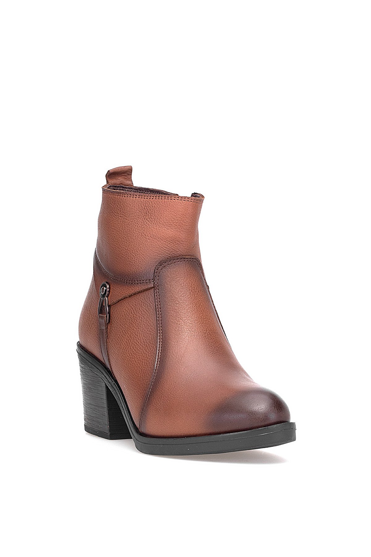 9361 Kadın Hakiki Deri Topuklu Bot Taba - Görsel 3