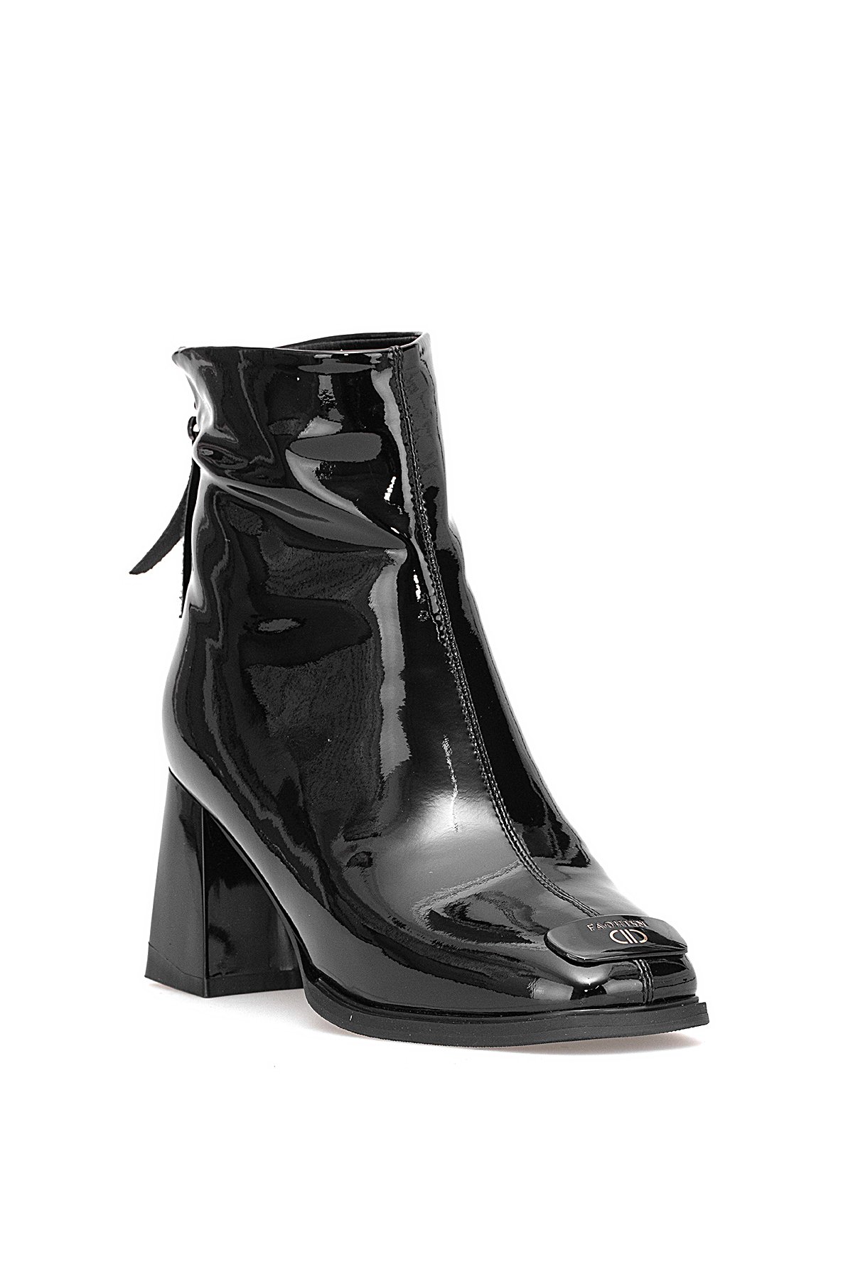 25K415-1 Kadın Hakiki Deri Topuklu Bot Siyah - Görsel 3