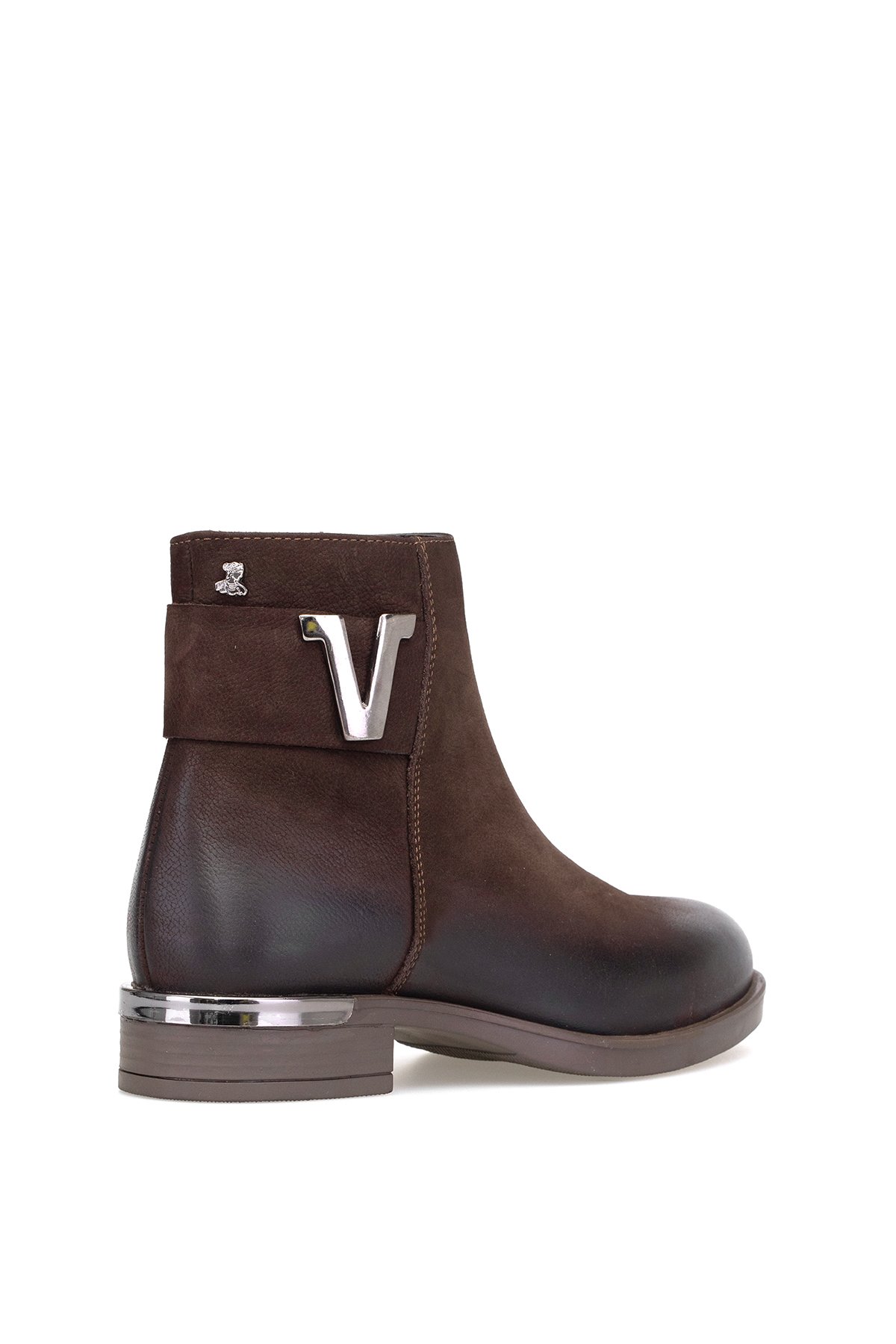 2553202K Kadın Hakiki Deri Klasik Bot Kahverengi - Görsel 5