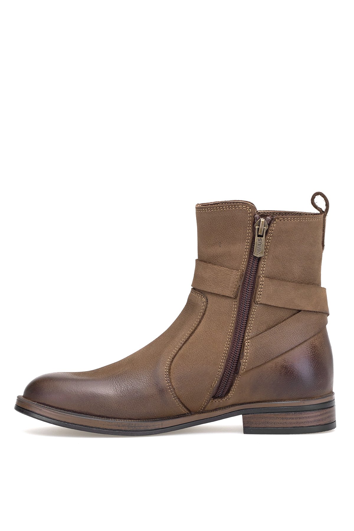 2552703K Kadın Hakiki Deri Klasik Bot Vizon - Görsel 4