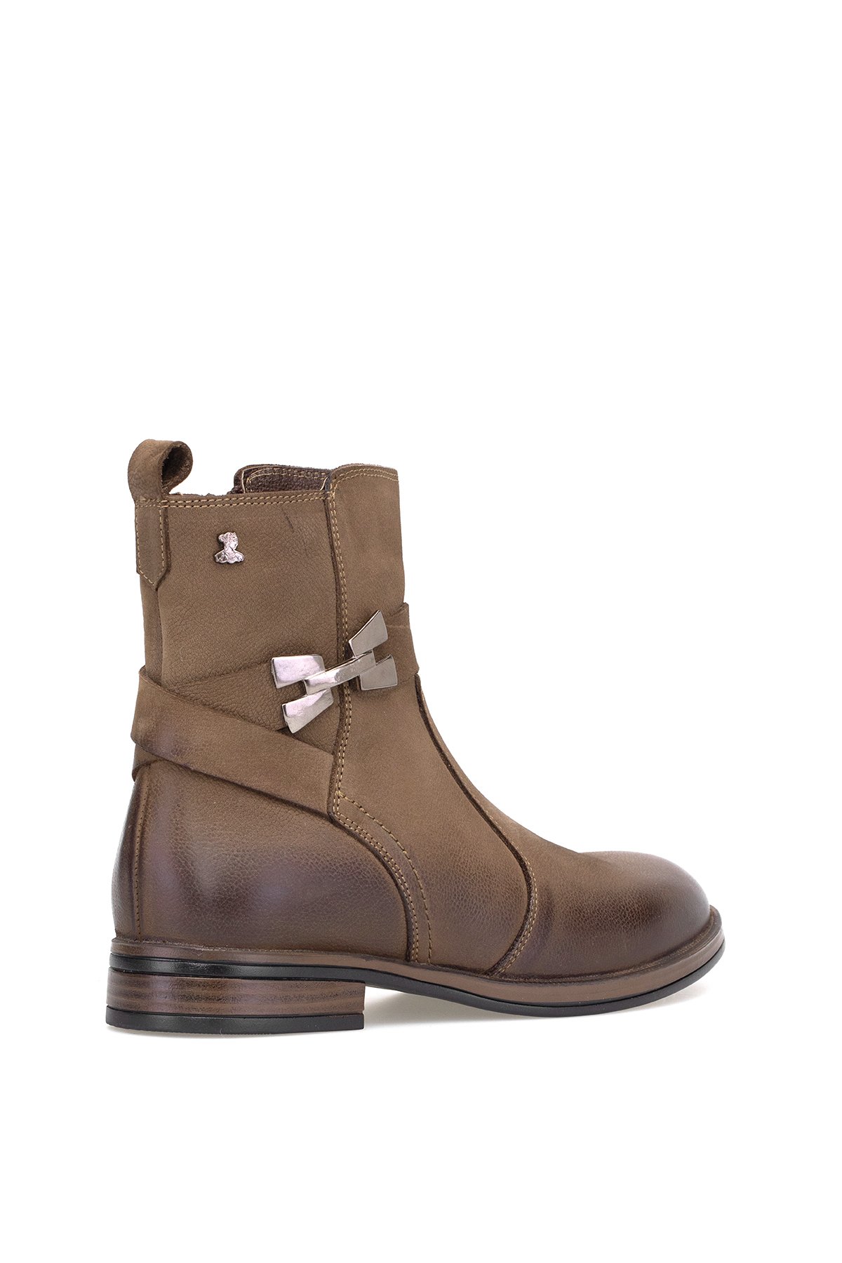 2552703K Kadın Hakiki Deri Klasik Bot Vizon - Görsel 5