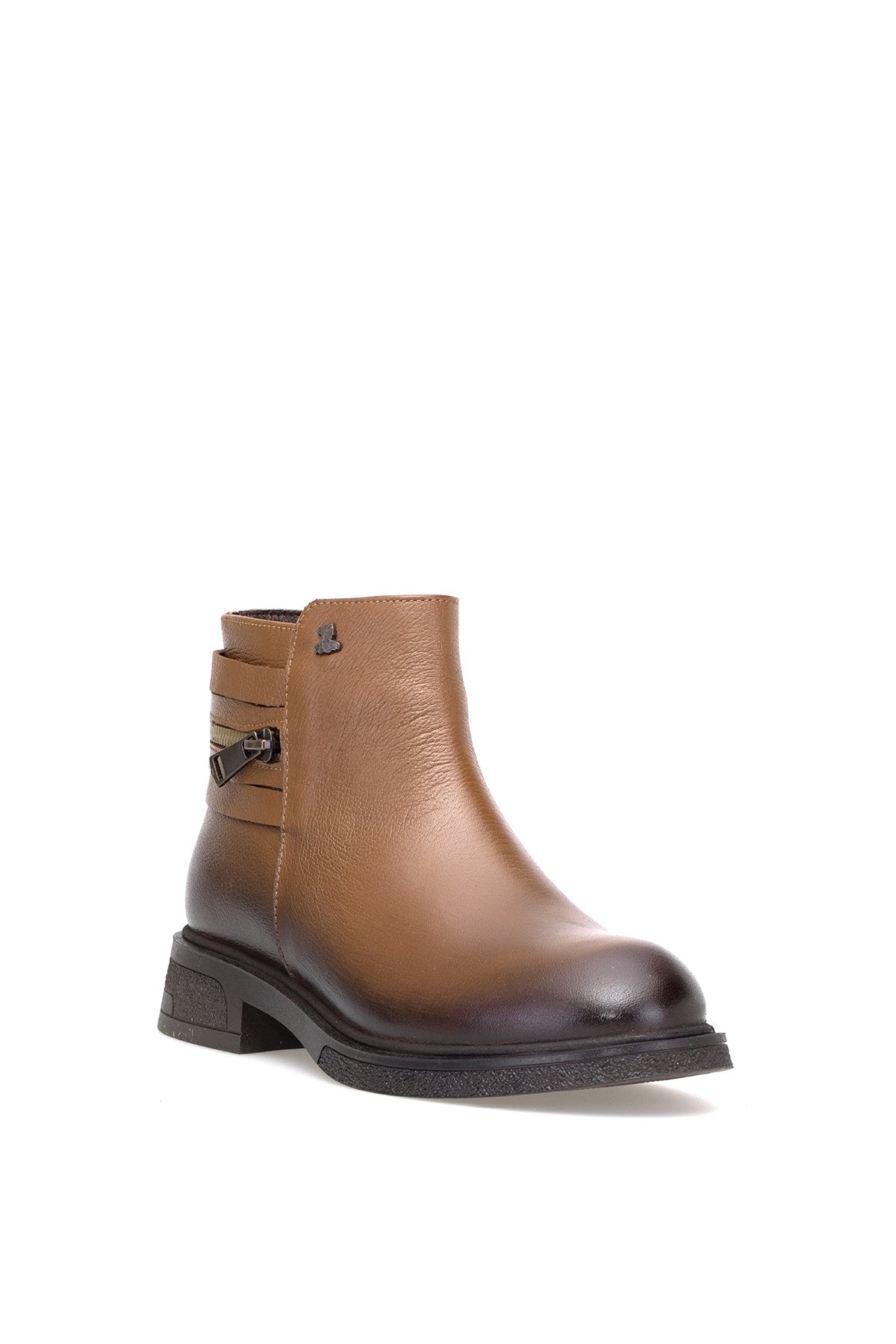 2551022K Kadın Hakiki Deri Klasik Bot Taba - Görsel 3