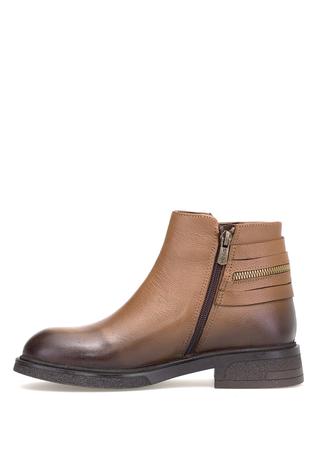 2551022K Kadın Hakiki Deri Klasik Bot Taba - Görsel 4