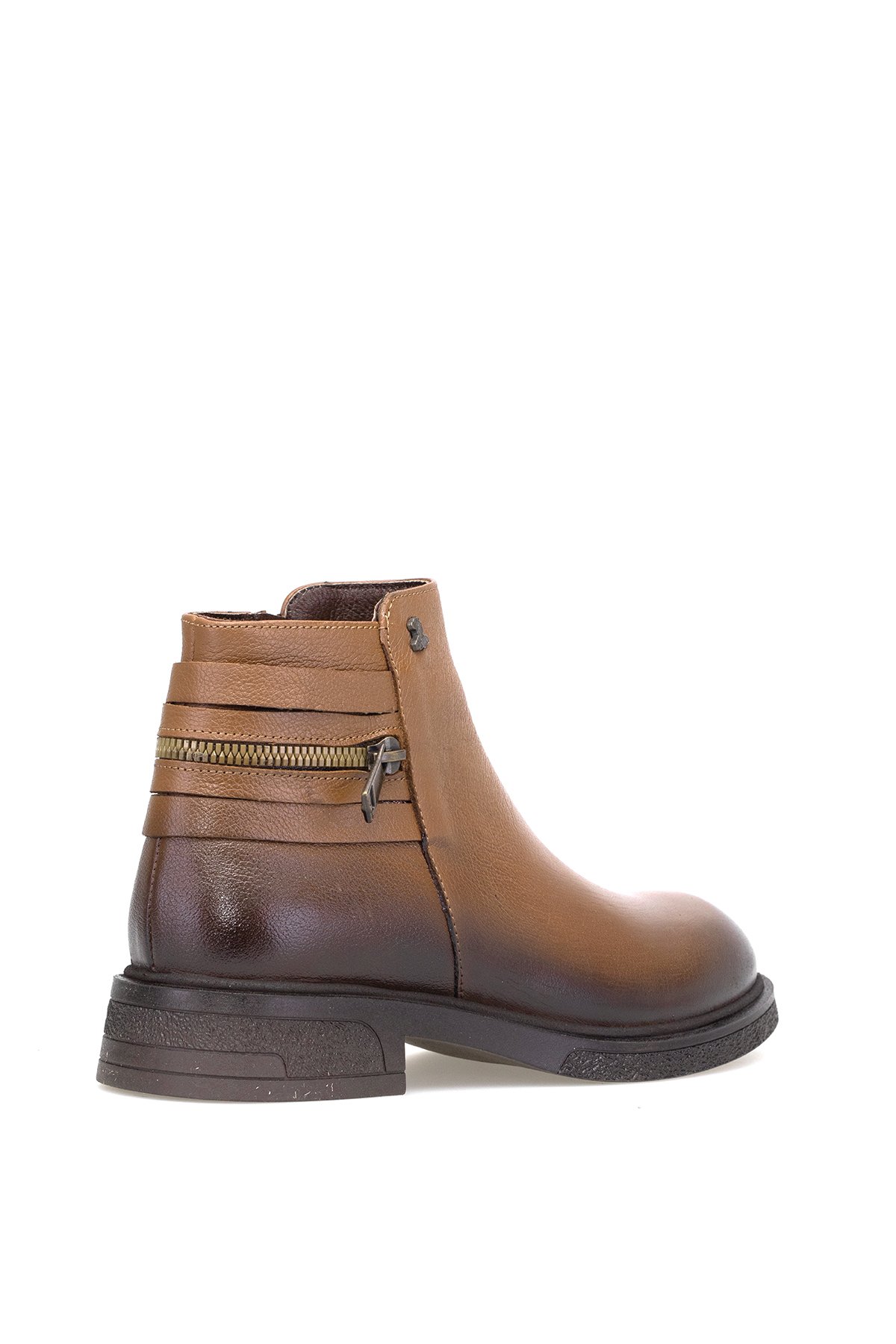 2551022K Kadın Hakiki Deri Klasik Bot Taba - Görsel 5