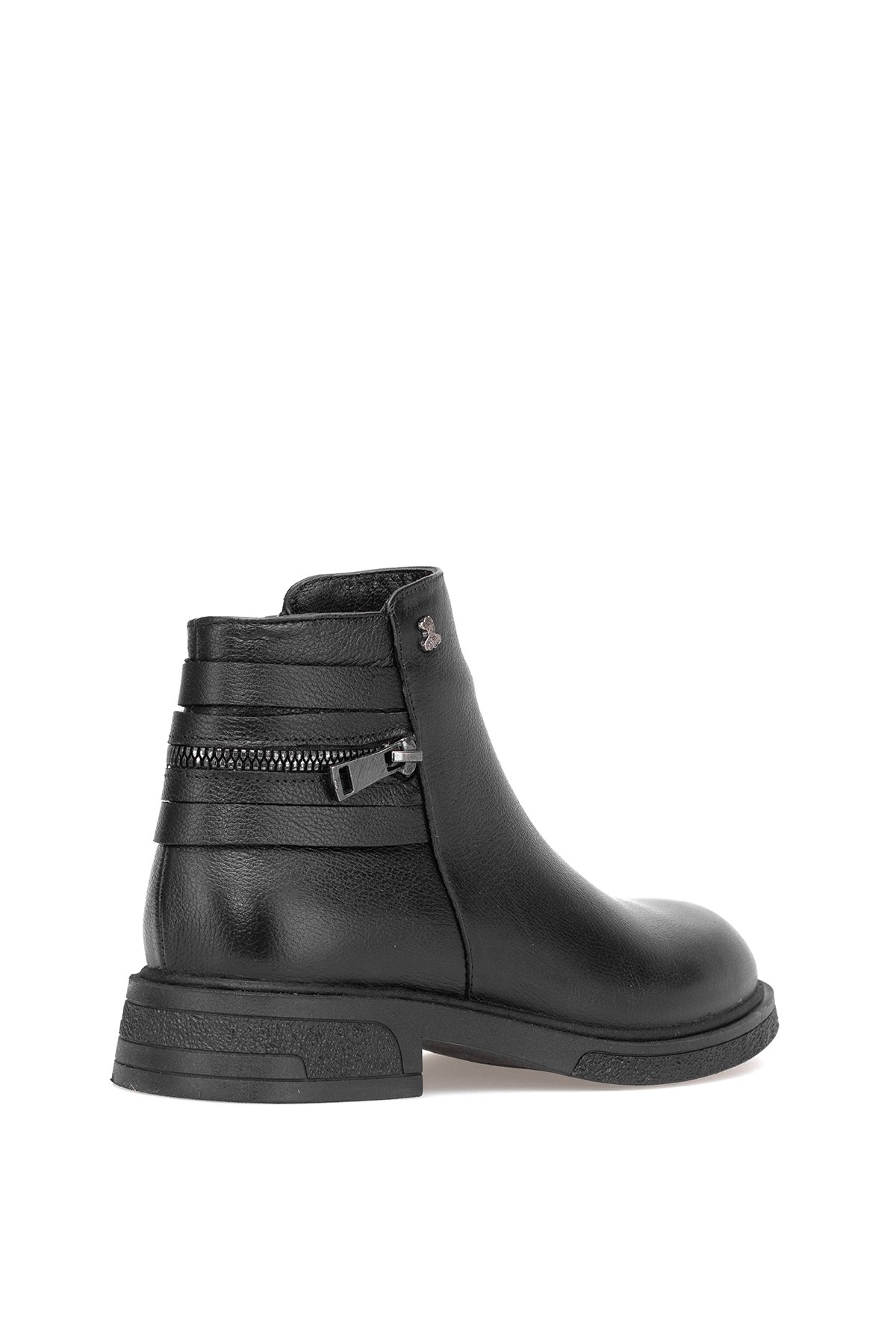 2551022K Kadın Hakiki Deri Klasik Bot Siyah - Görsel 5